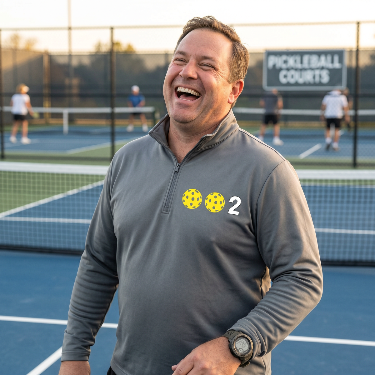 Men’s Pickleball Quarter-Zip Performance Shirt – Athletic Pullover - Customizable 10 Pickleball Colors