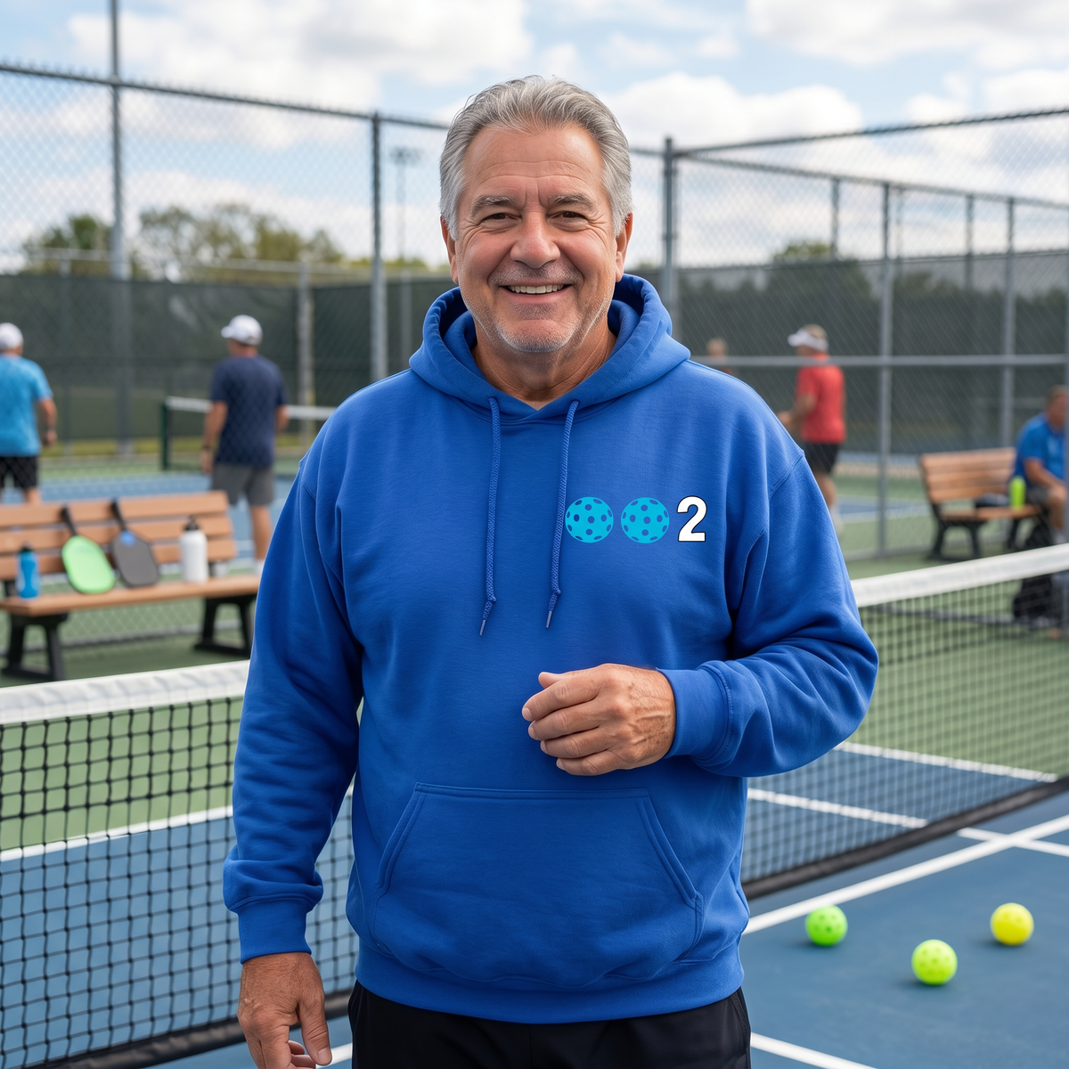 Unisex Pickleball Hoodie – Comfortable Pickleball Sweatshirt - 10 Custom Colors