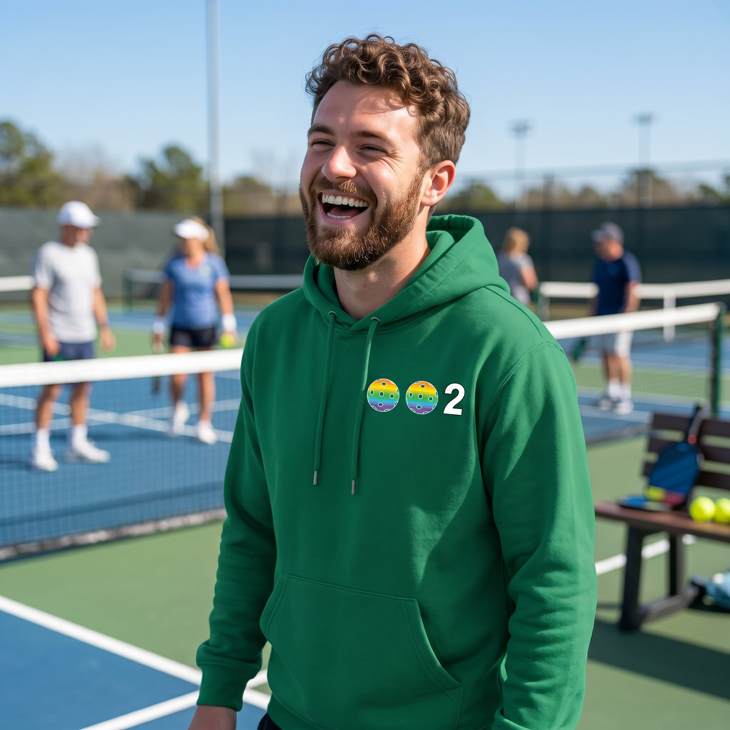 Unisex Pickleball Hoodie – Comfortable Pickleball Sweatshirt - 10 Custom Colors