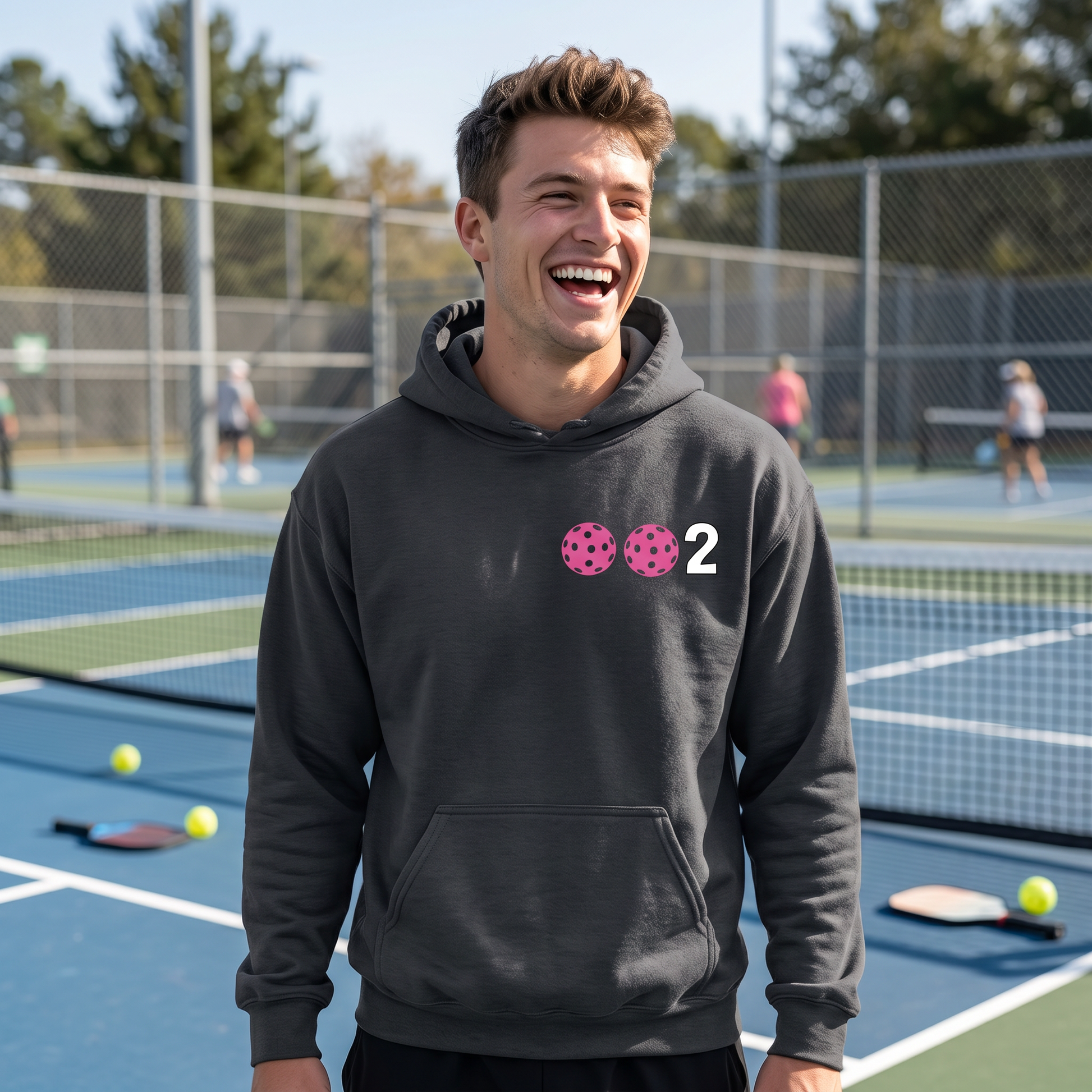 Unisex Pickleball Hoodie – Comfortable Pickleball Sweatshirt - 10 Custom Colors