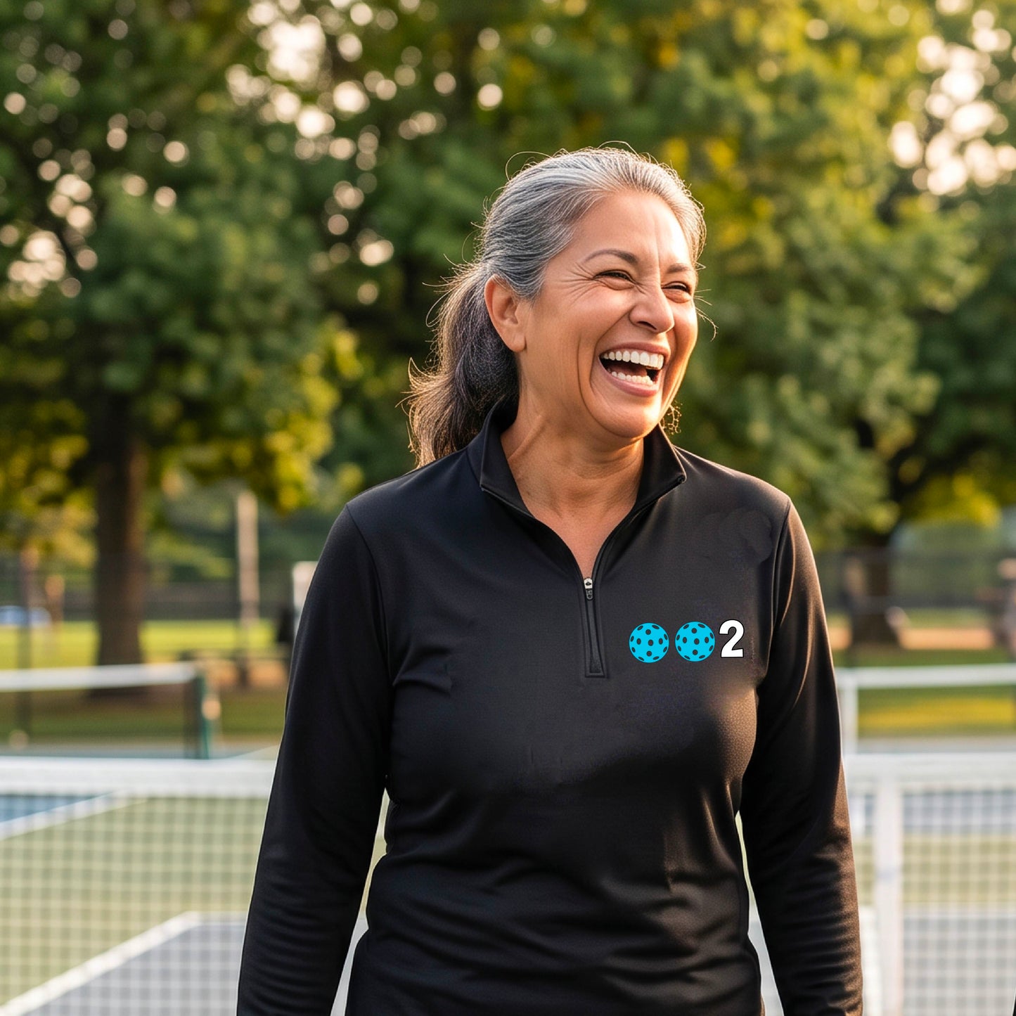 Women’s Pickleball Quarter-Zip Performance Shirt – Athletic Pullover- 10 Customizable Pickleball Colors