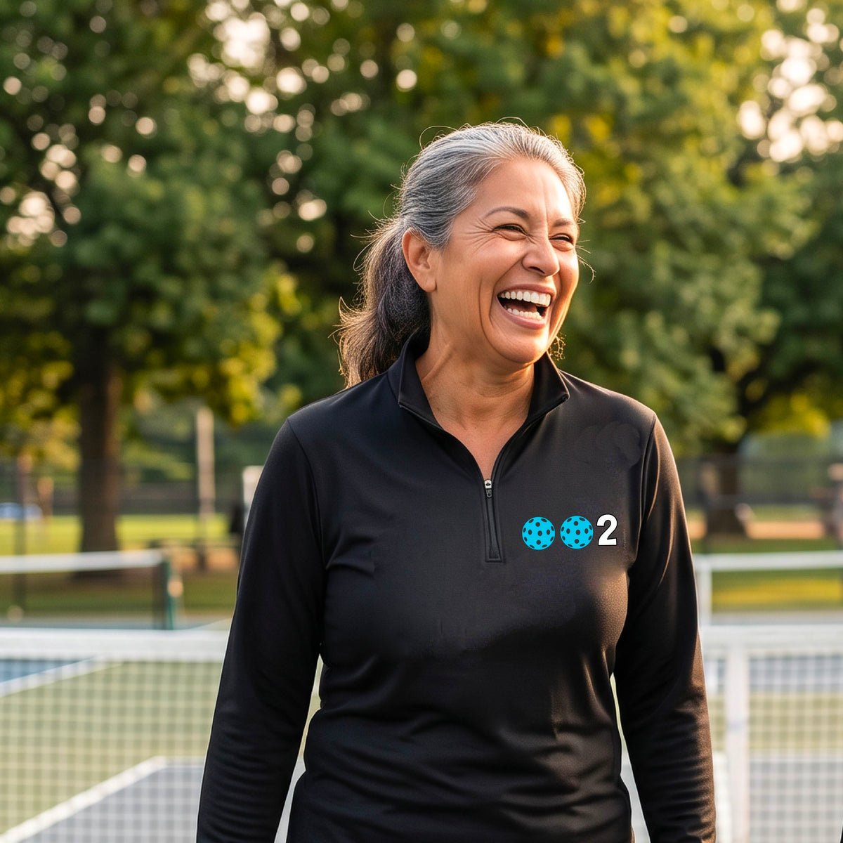Women’s Pickleball Quarter-Zip Performance Shirt – Athletic Pullover- 10 Customizable Pickleball Colors
