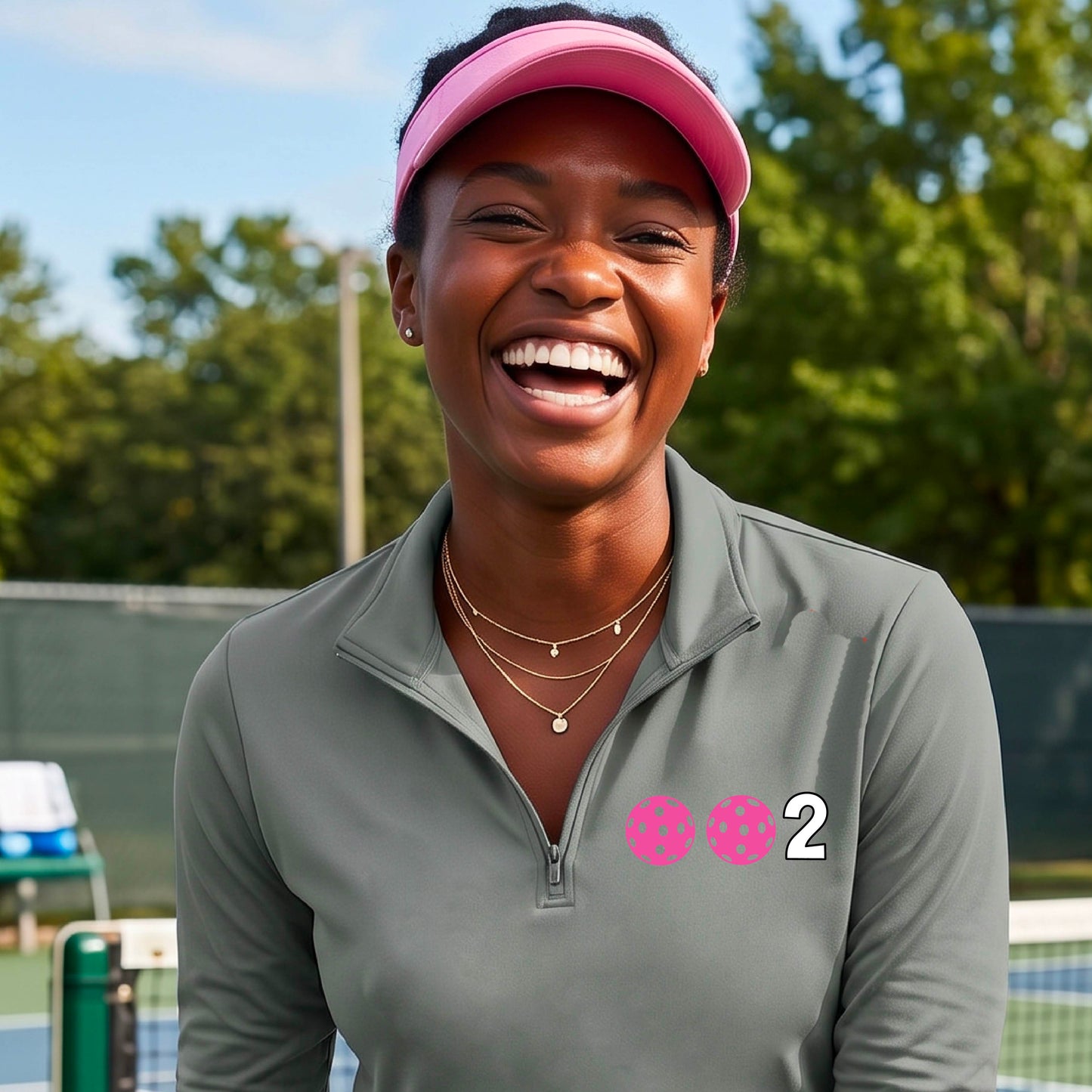 Women’s Pickleball Quarter-Zip Performance Shirt – Athletic Pullover- 10 Customizable Pickleball Colors