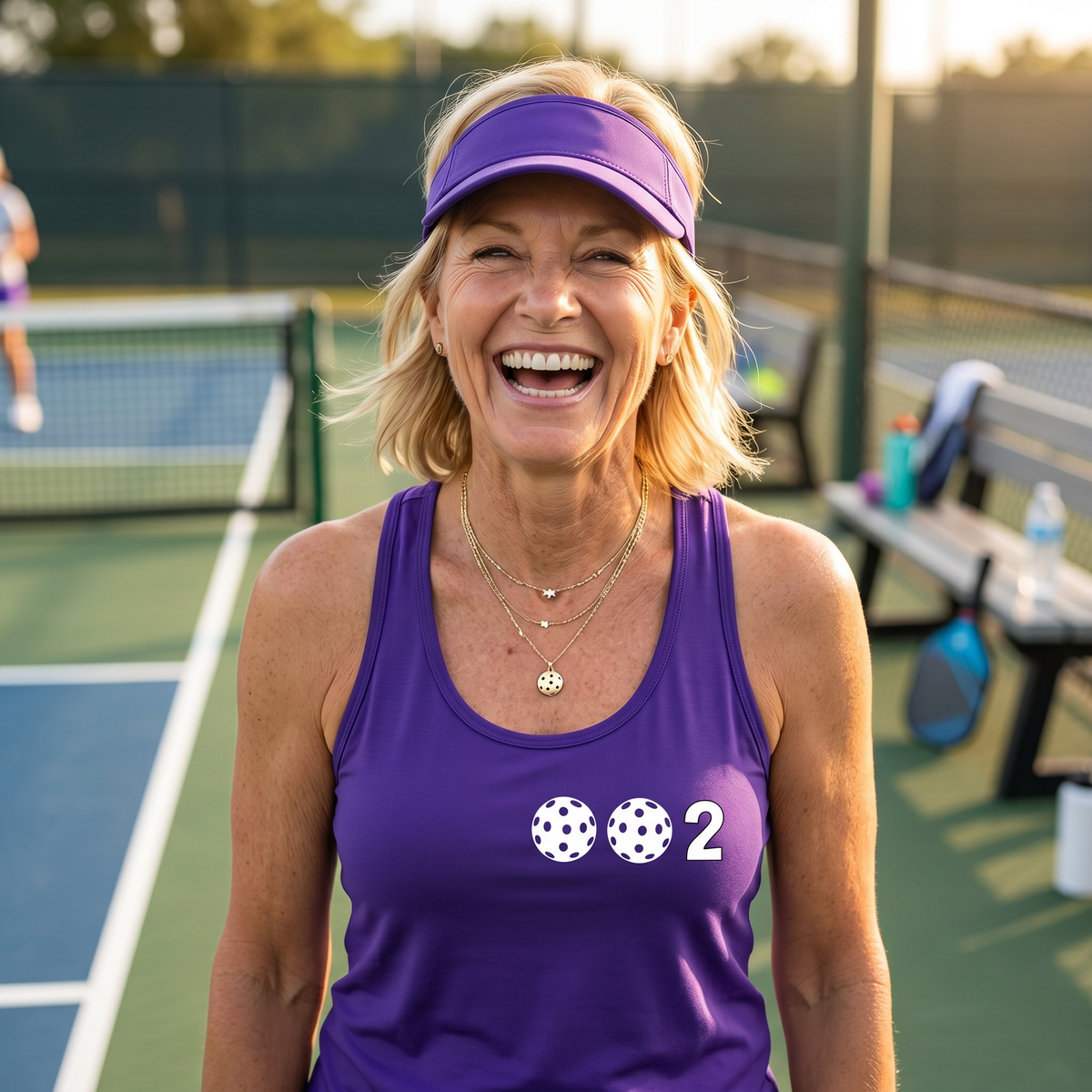 Women’s Pickleball Racerback Tank Top – Athletic Court Shirt 10 Custom Pickleball Colors) 100% Polyester