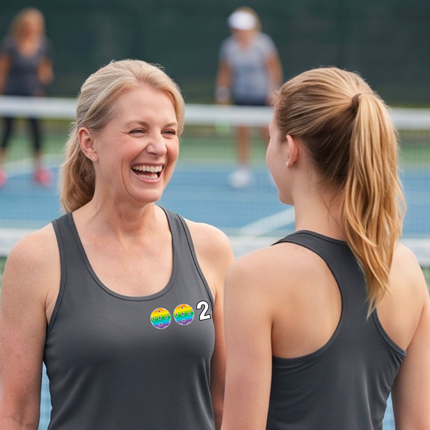 Women’s Pickleball Racerback Tank Top – Athletic Court Shirt 10 Custom Pickleball Colors) 100% Polyester
