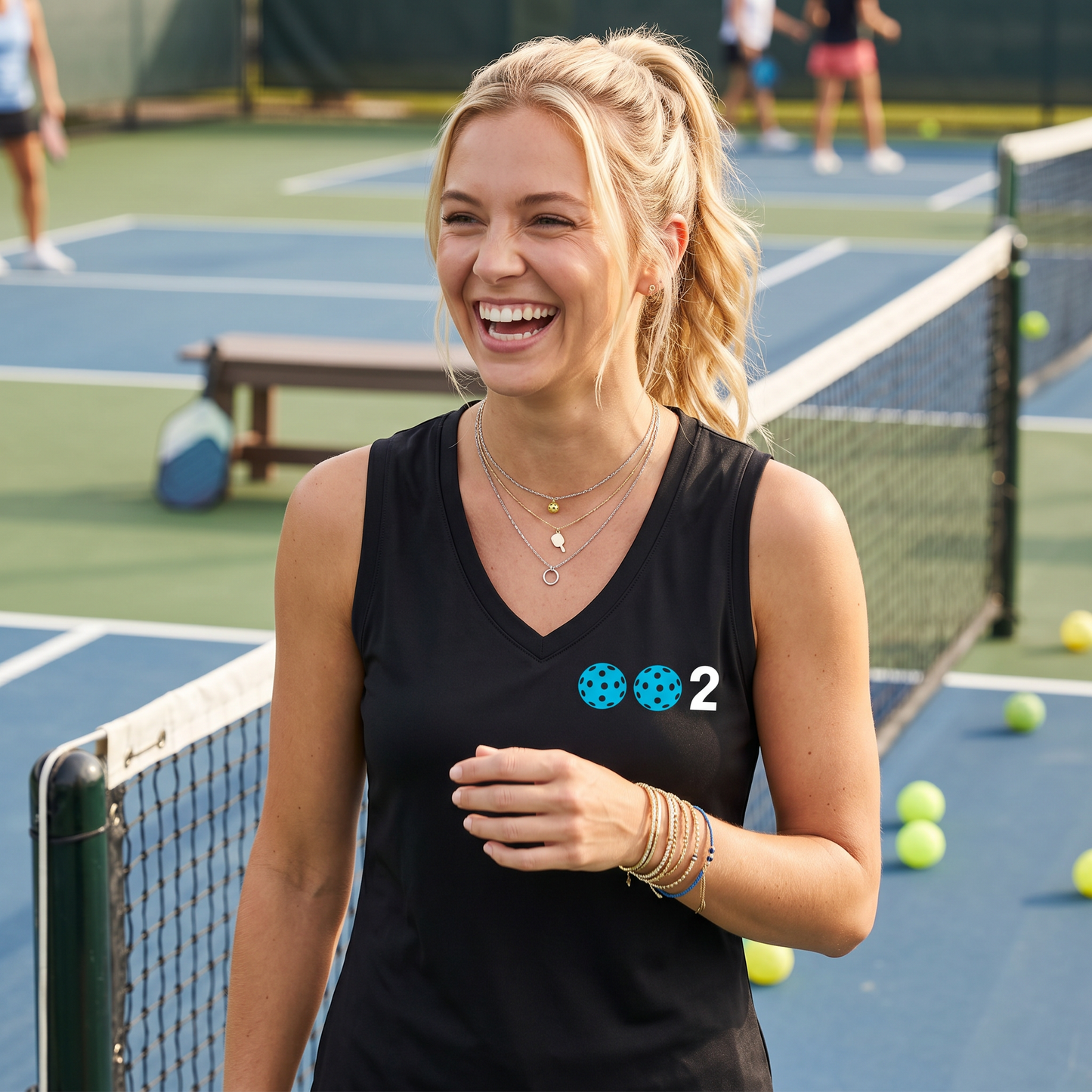 Women’s Pickleball Performance Shirt – Court & Casual Athletic Wear - Custom Sleeveless