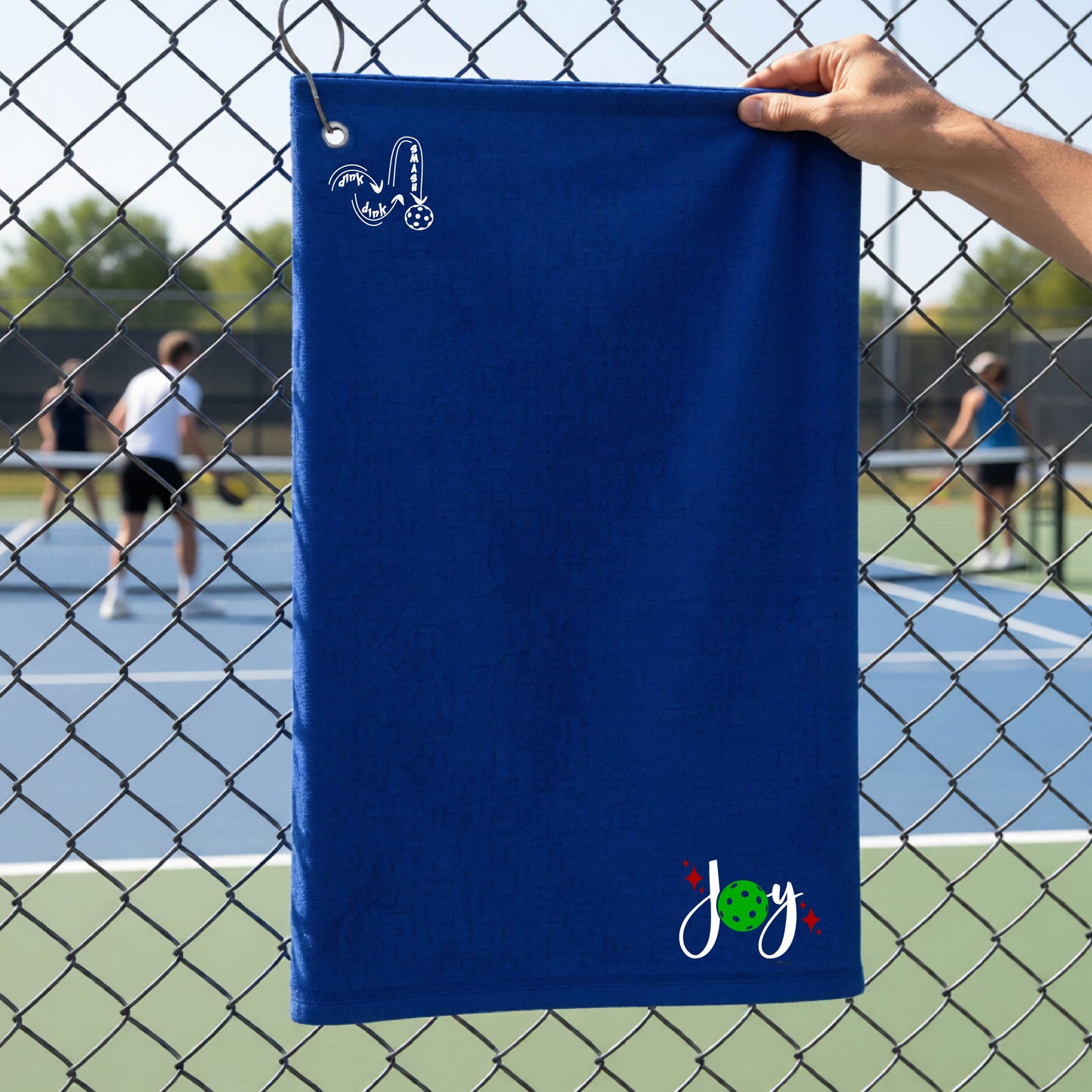 Christmas Pickleball Towel with Grommet & Hook – Festive Holiday Court Towel