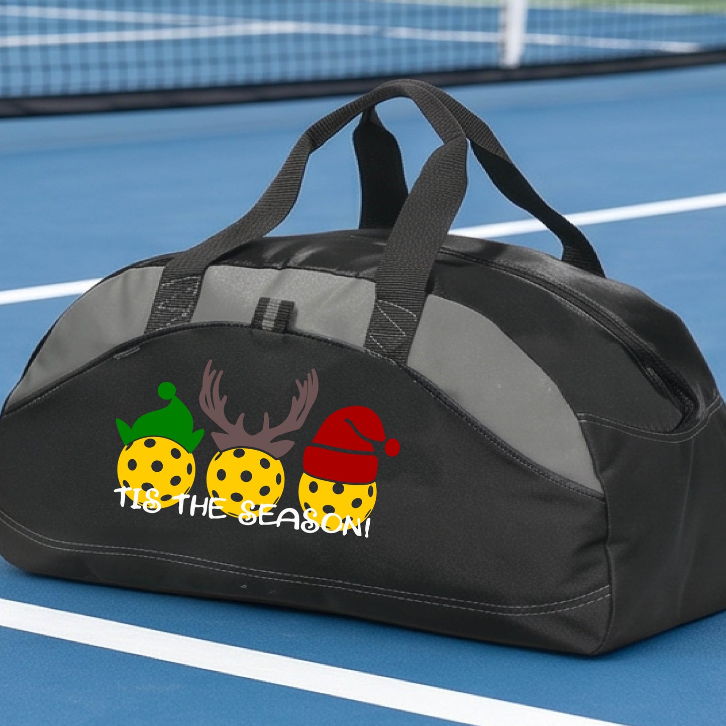 Christmas Pickleball Duffel Bag – Holiday Sports Bag for Pickleball Players & Gifts