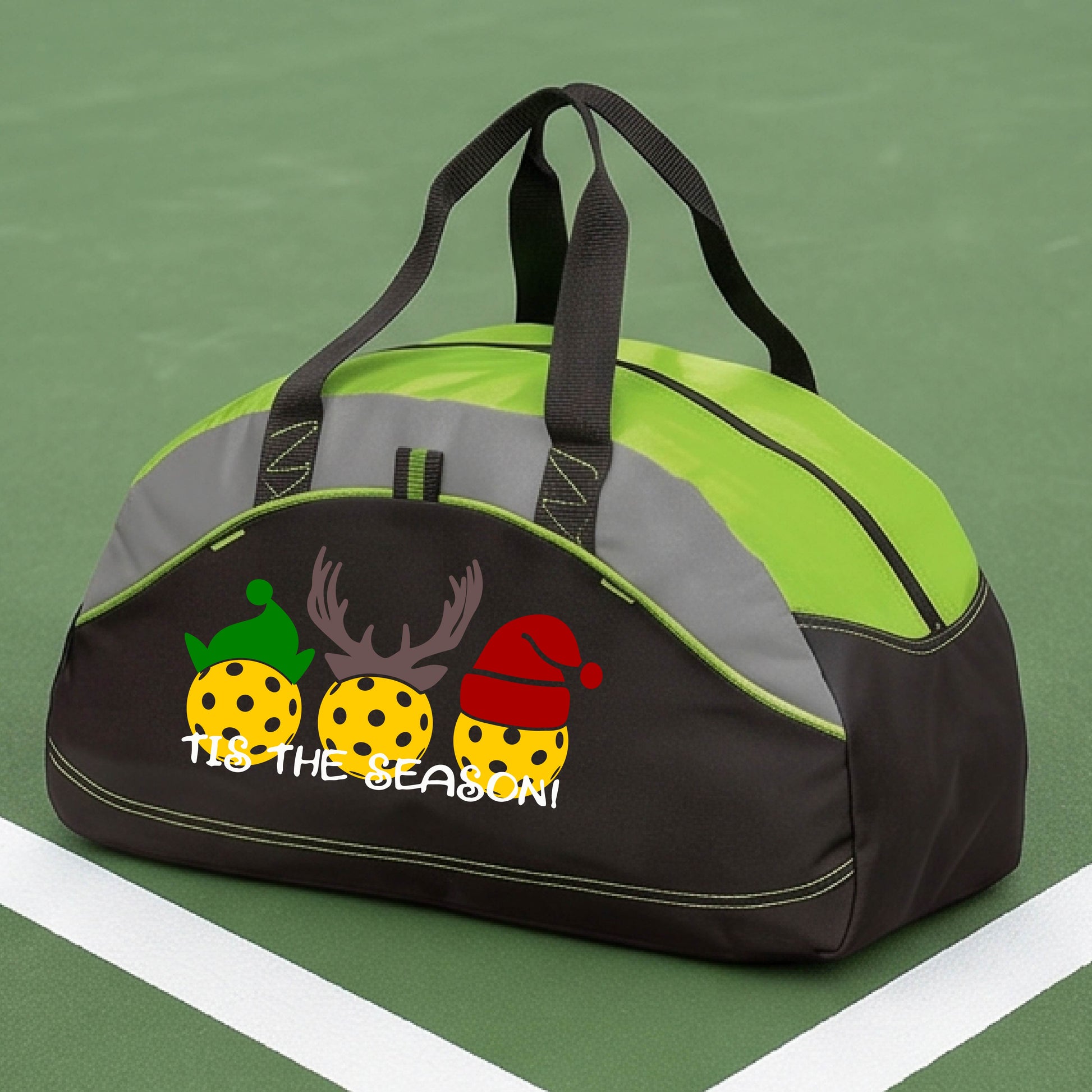 Christmas Pickleball Duffel Bag – Holiday Sports Bag for Pickleball Players & Gifts