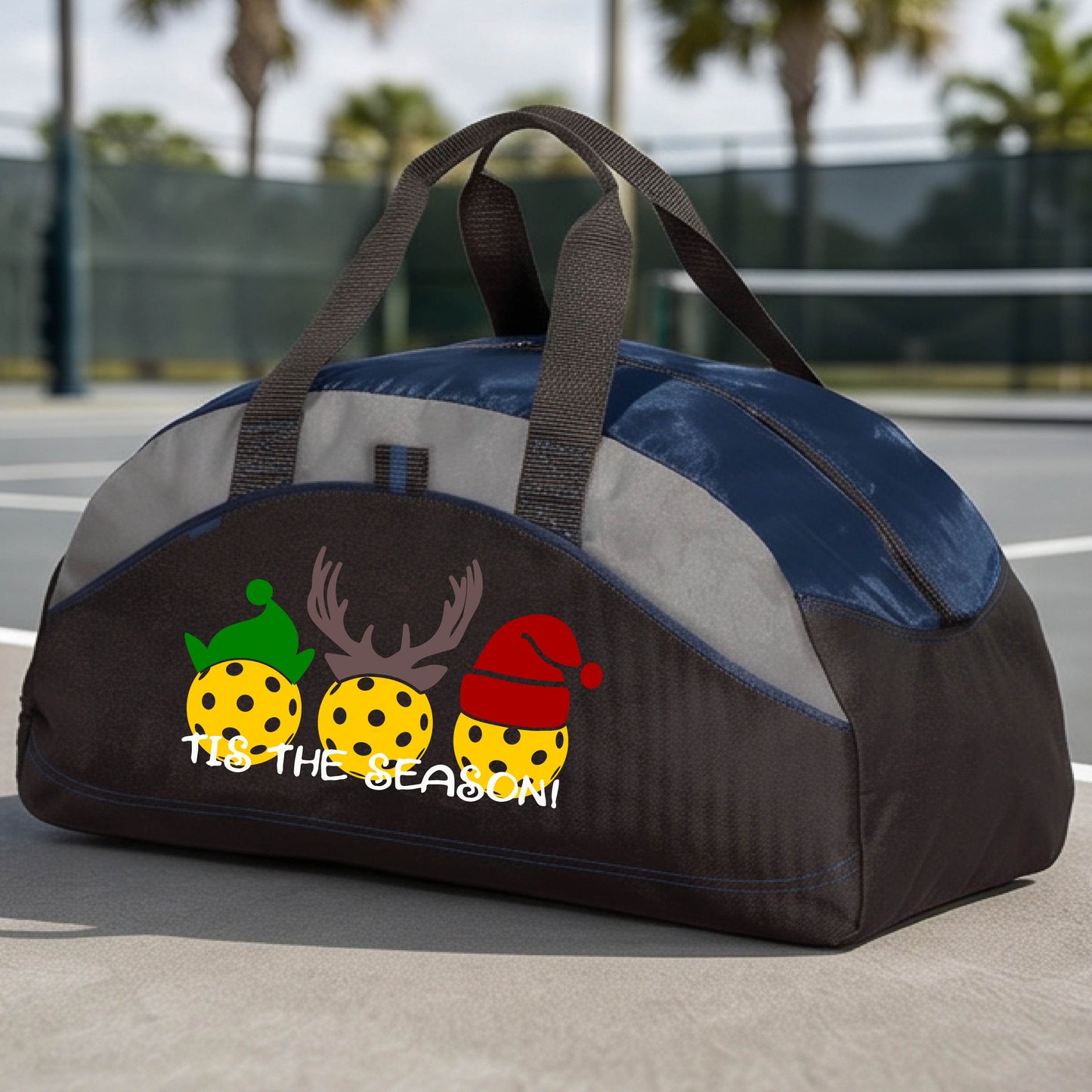 Christmas Pickleball Duffel Bag – Holiday Sports Bag for Pickleball Players & Gifts