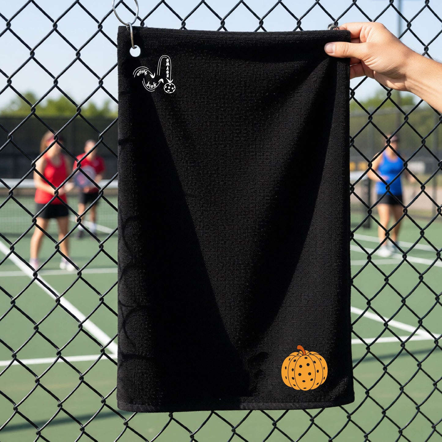 Halloween Pickleball Terry Cloth Court Towels Grommet Hook Hemmed Edges High-Quality
