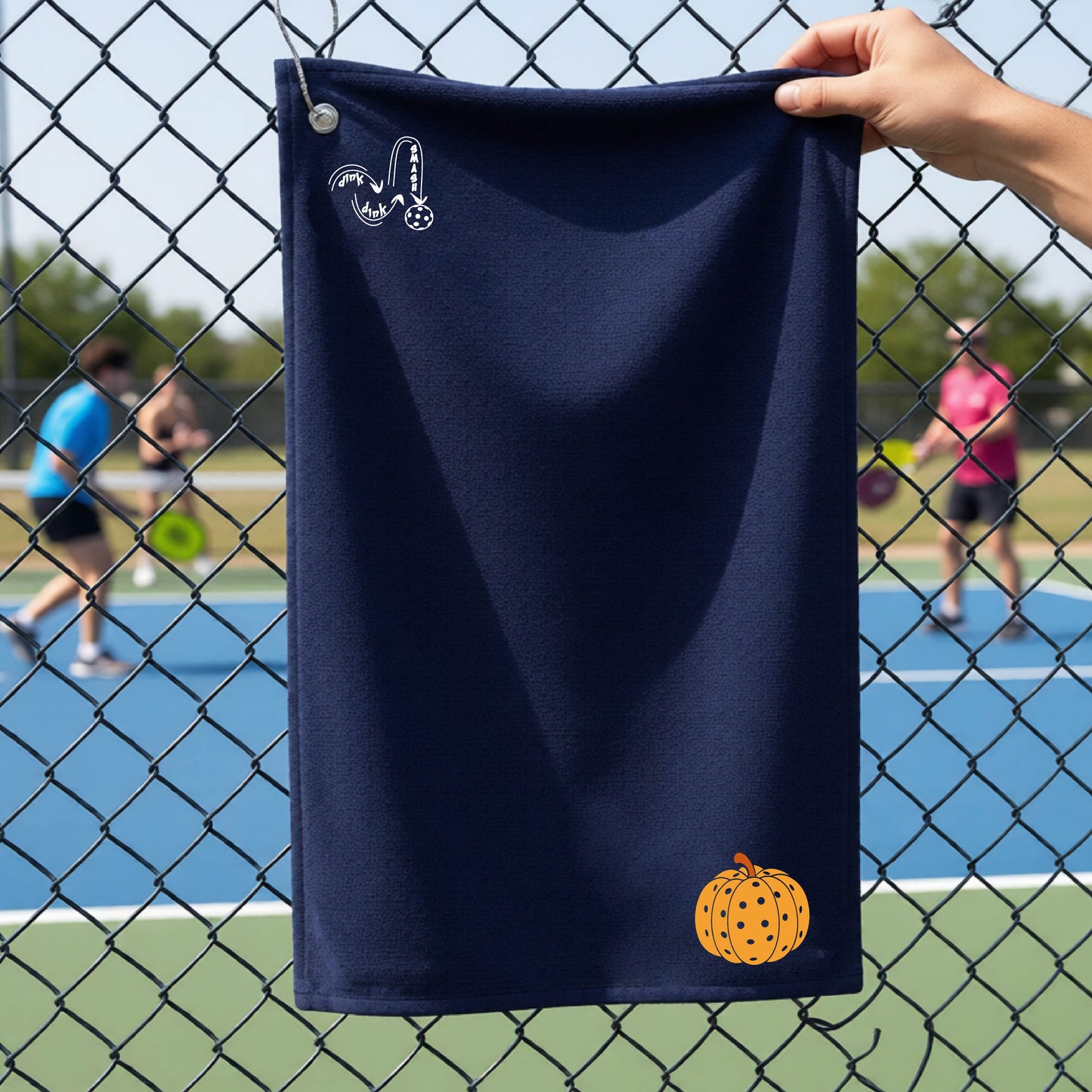 Halloween Pickleball Terry Cloth Court Towels Grommet Hook Hemmed Edges High-Quality