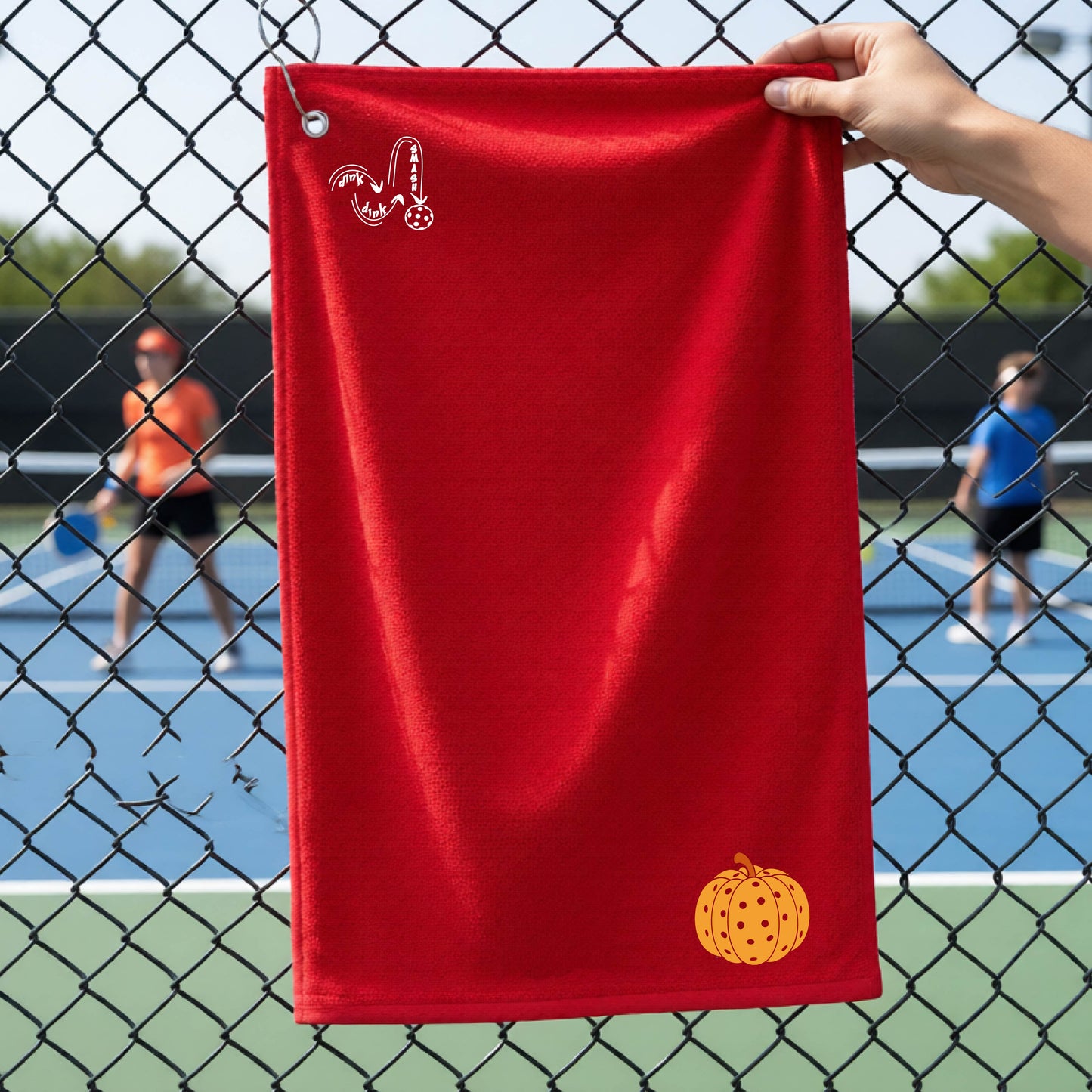 Halloween Pickleball Terry Cloth Court Towels Grommet Hook Hemmed Edges High-Quality