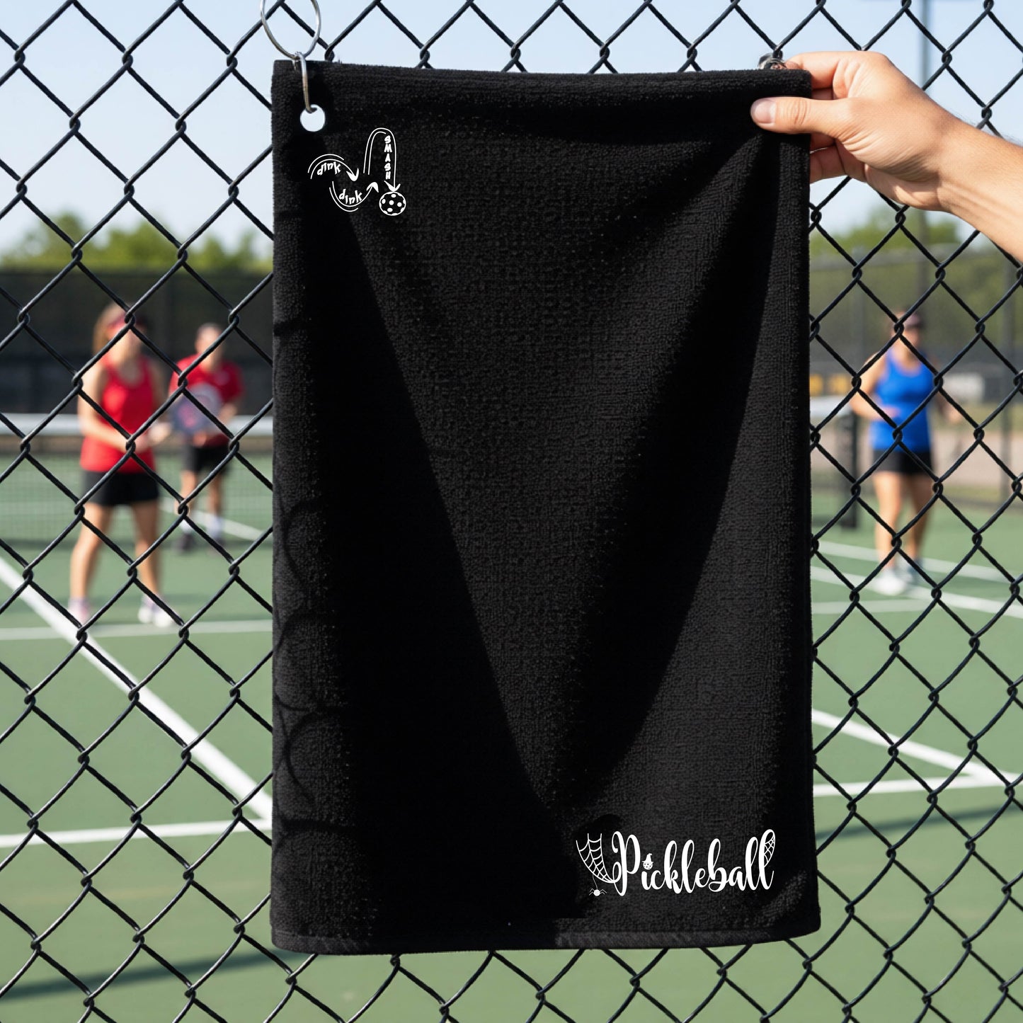 Halloween Pickleball Terry Cloth Court Towels Grommet Hook Hemmed Edges Premium High-Quality