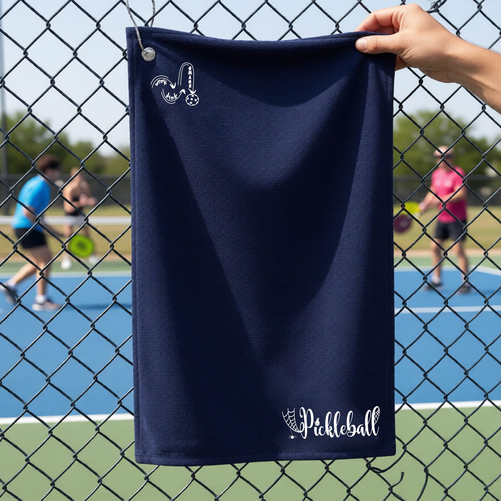 Halloween Pickleball Terry Cloth Court Towels Grommet Hook Hemmed Edges Premium High-Quality