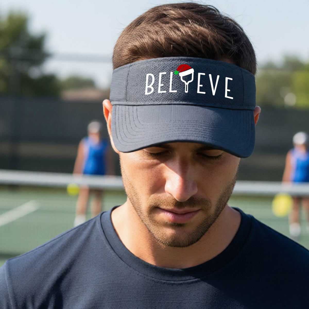 Christmas Pickleball Sports Visor – Holiday Pickleball Visor & Festive Player Gift