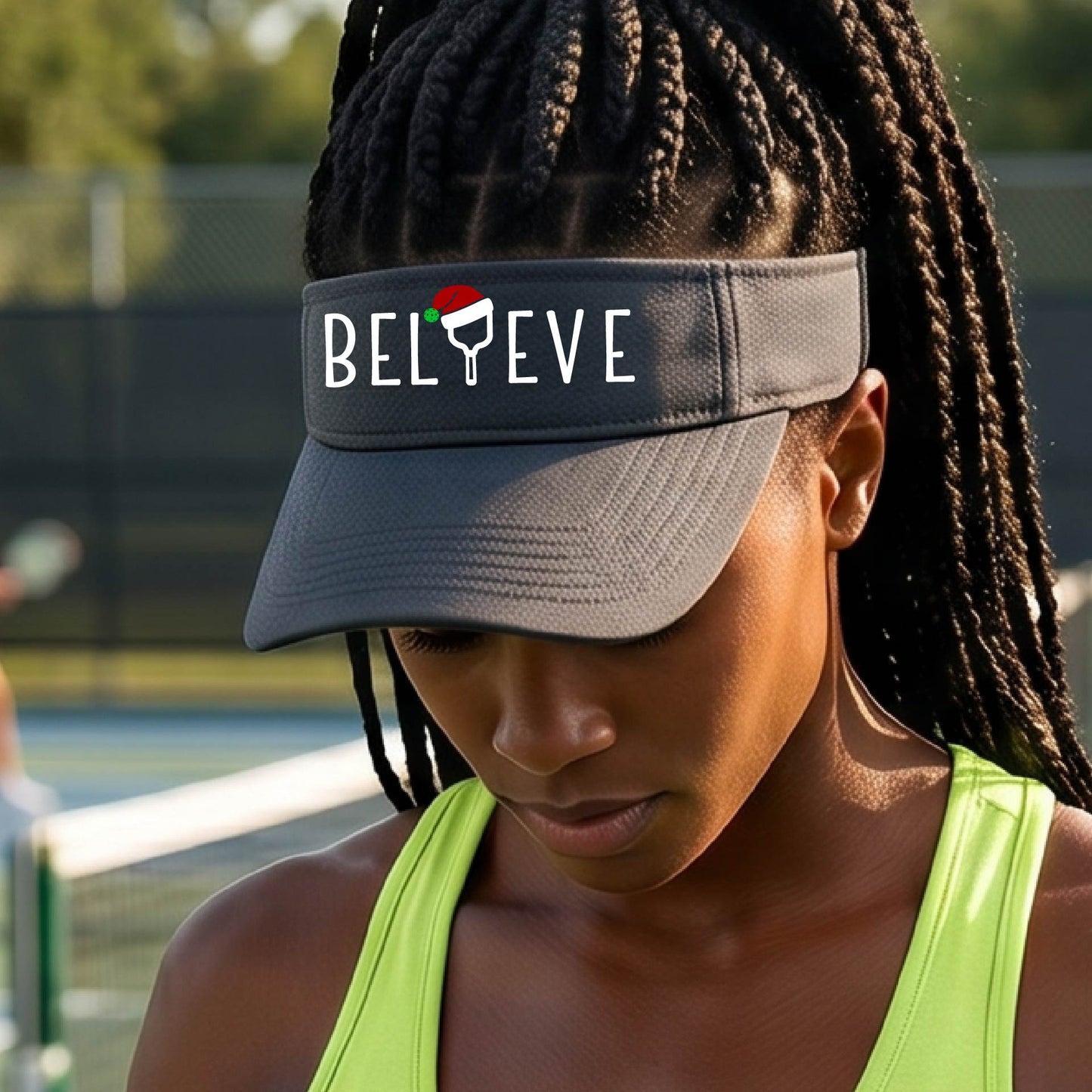 Christmas Pickleball Sports Visor – Holiday Pickleball Visor & Festive Player Gift