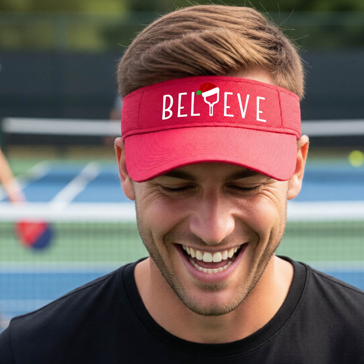 Christmas Pickleball Sports Visor – Holiday Pickleball Visor & Festive Player Gift