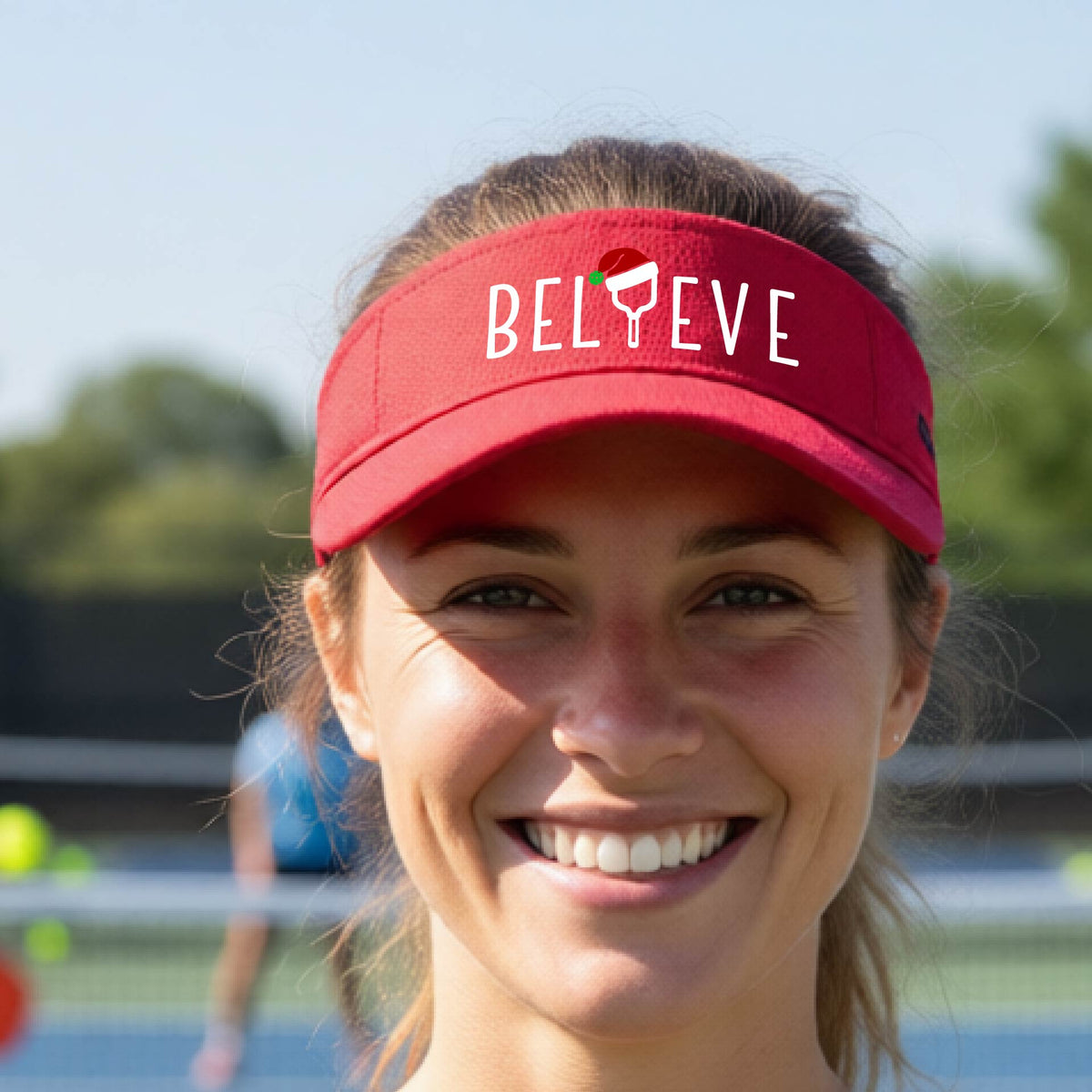 Christmas Pickleball Sports Visor – Holiday Pickleball Visor & Festive Player Gift