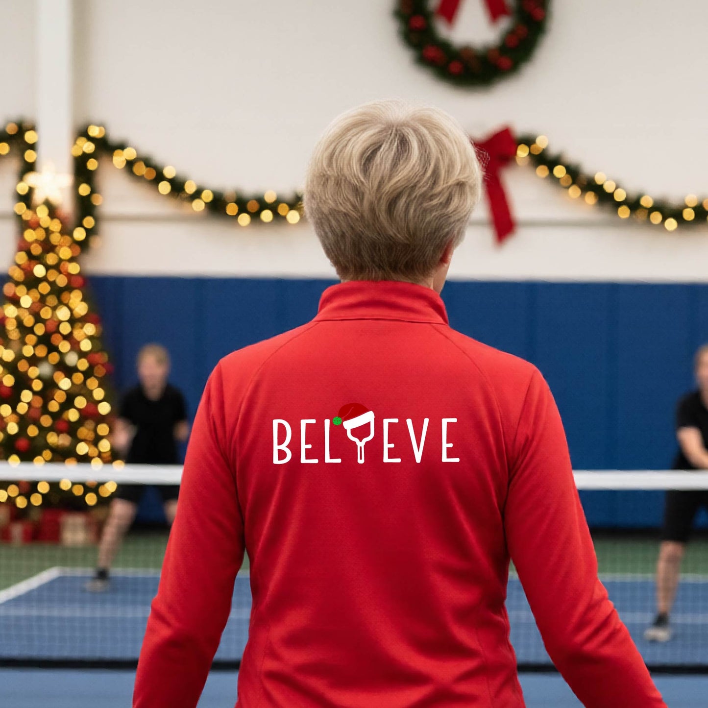 Women’s Holiday Pickleball Quarter Zip – Christmas Sports Pullover & Gift for Players