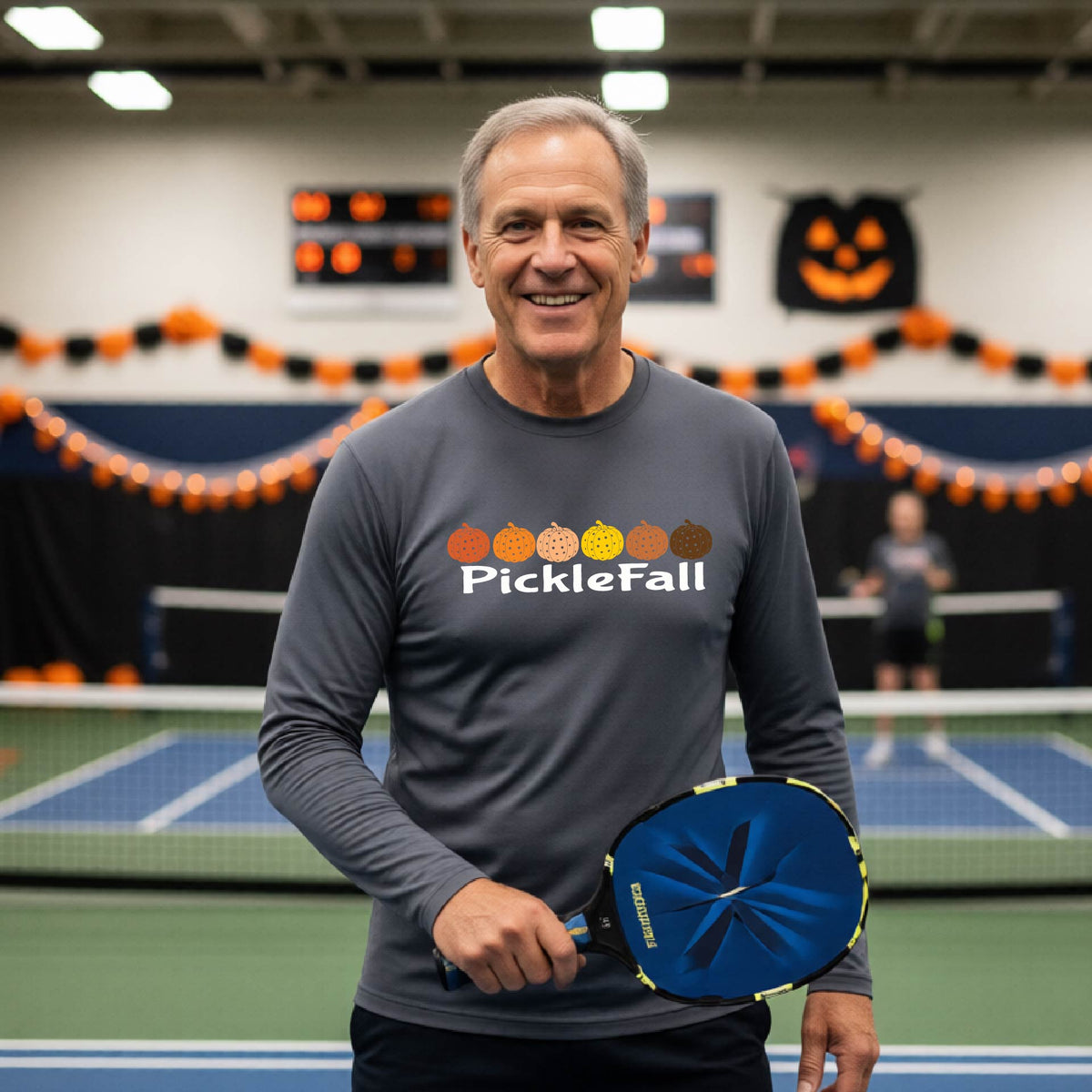 Pickleball Mens Halloween Shirt Funny Moisture-Wicking T-Shirt Spooky Season Pickleball Apparel Gift for Players