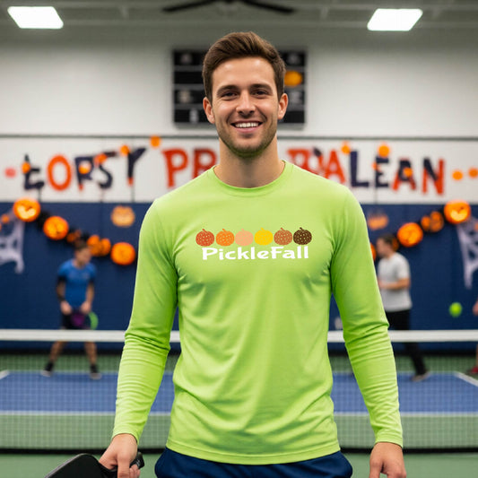 Pickleball Mens Halloween Shirt Funny Moisture-Wicking T-Shirt Spooky Season Pickleball Apparel Gift for Players