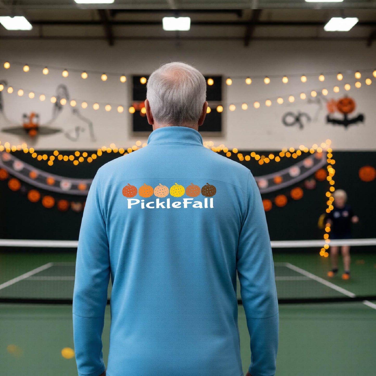 Halloween Mens Quarter-Zip Shirt Funny Spooky Season Pickleball Performance Gift Halloween Apparel
