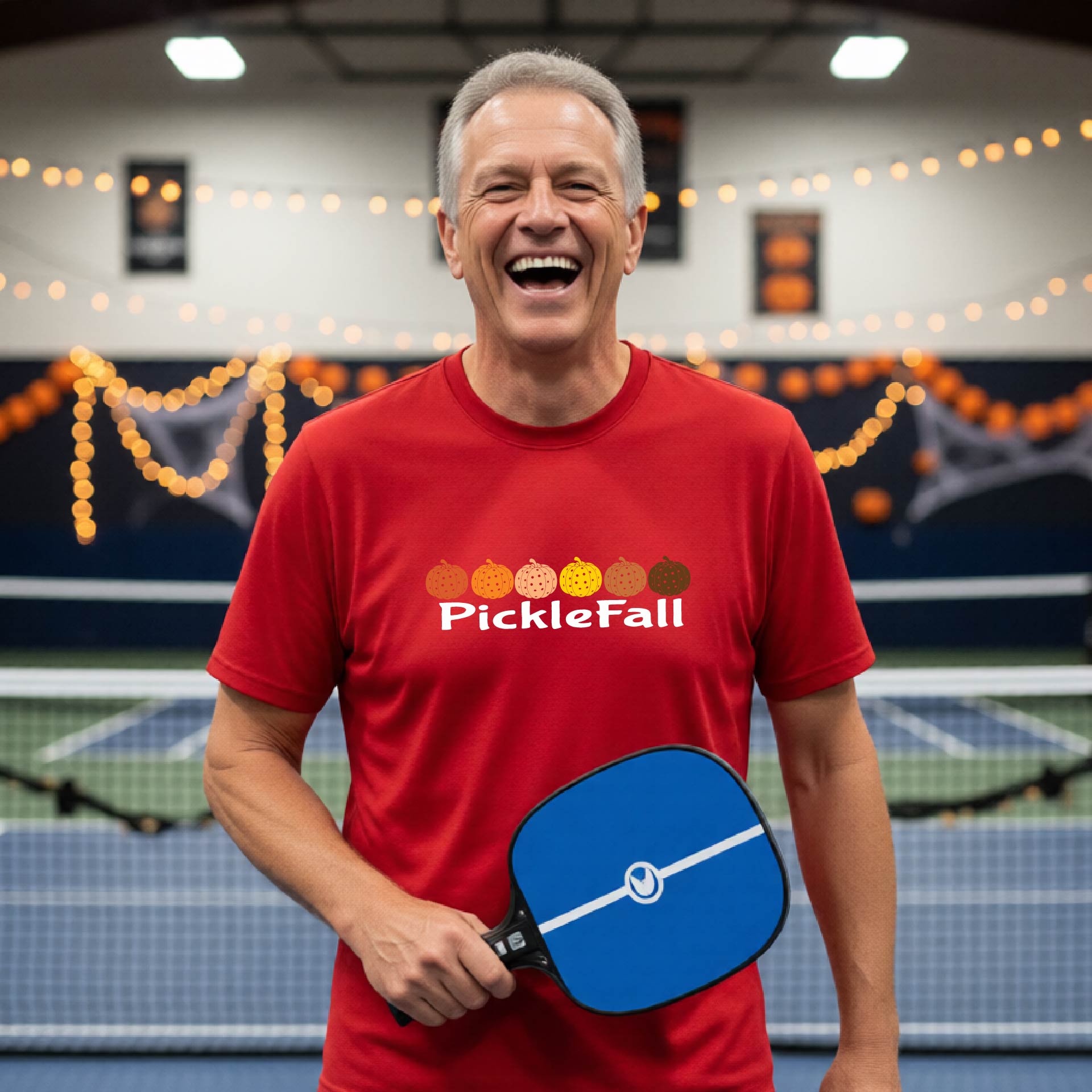 Picklefall | Men's SHalloween Mens Pickleball T-Shirt Funny Spooky Season Shirt Pickleball Performance Gift Halloween Apparel hort Sleeve Athletic Performance T-Shirt | 100% Polyester