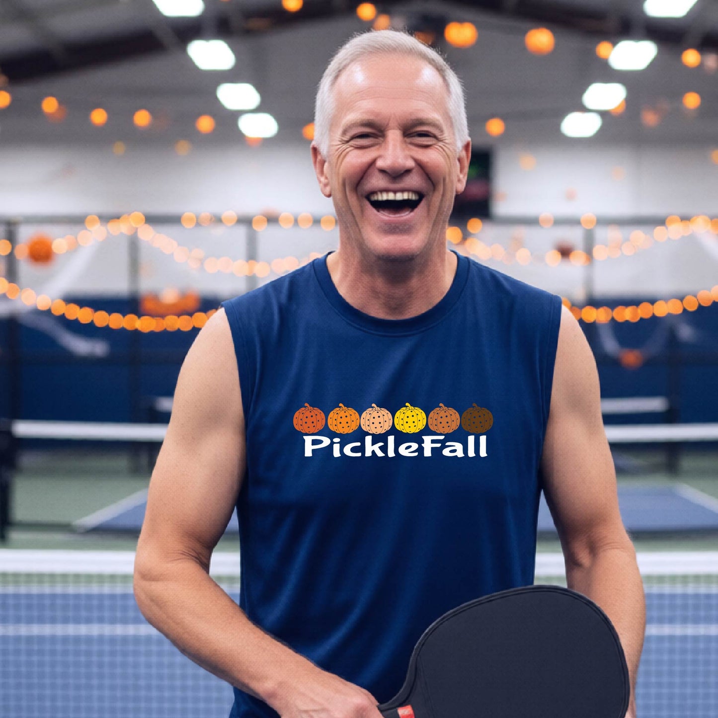 Pickleball Mens Halloween Shirt Funny Moisture-Wicking T-Shirt Spooky Season Pickleball Apparel Gift for Players