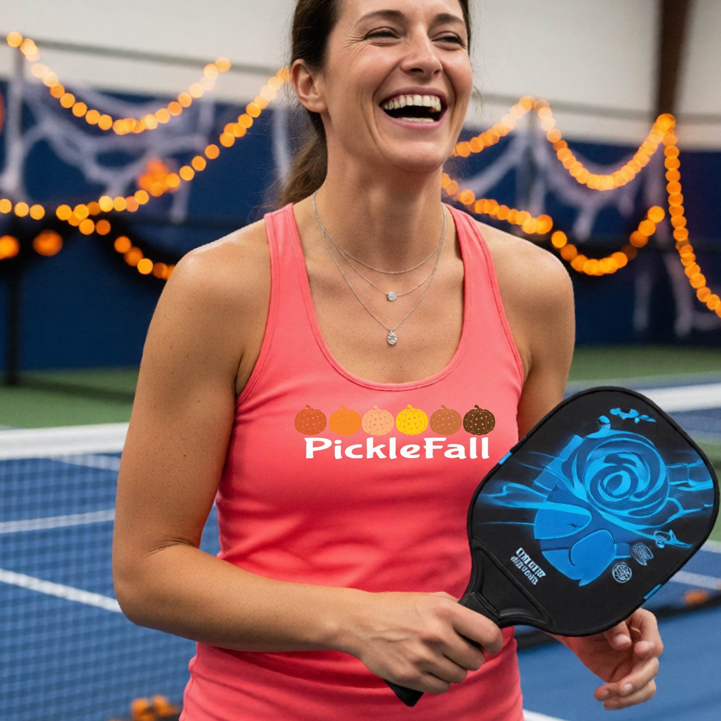 Halloween Fall Womens Pickleball T-Shirt Funny Spooky Season Shirt Pickleball Player Gift Halloween Apparel