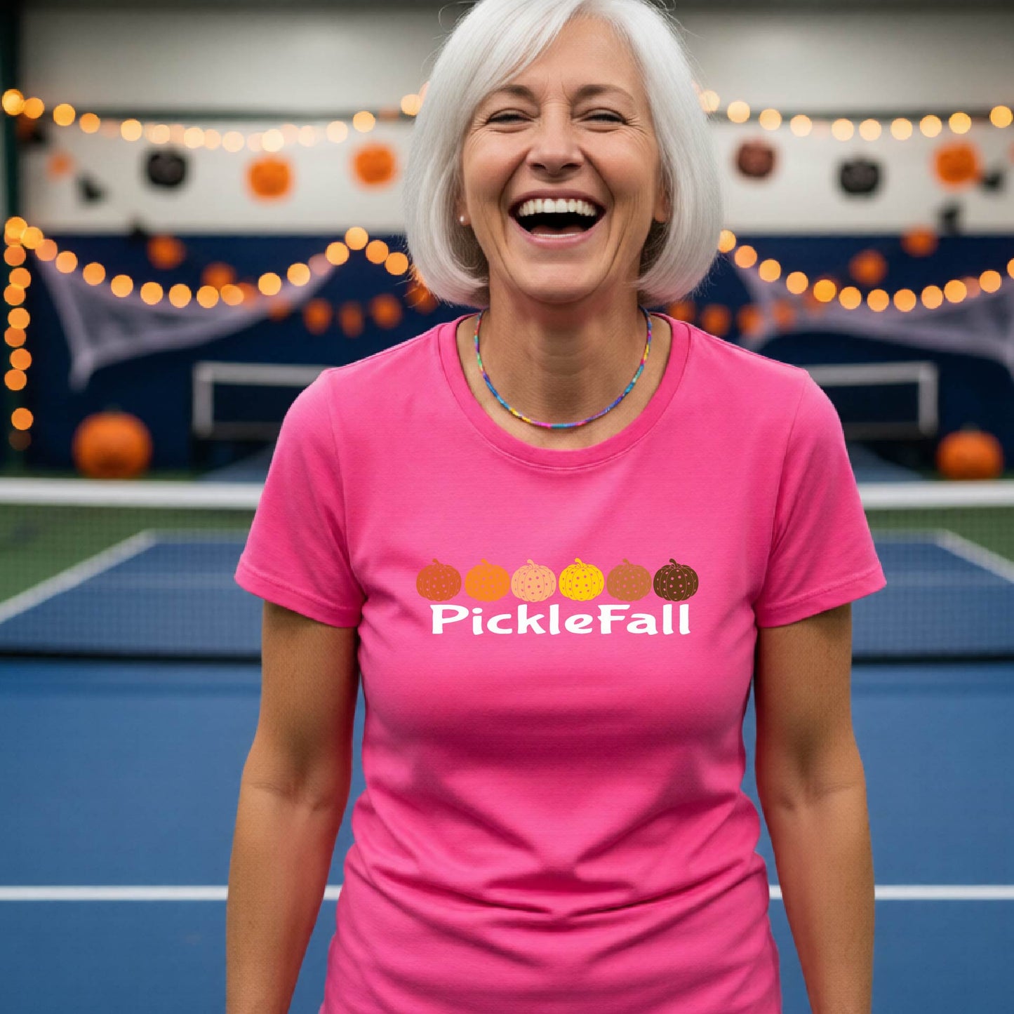 Womens Funny Fall Halloween Pickleball Shirt Spooky Pickleball T-Shirt Halloween Gift for Pickleball Players