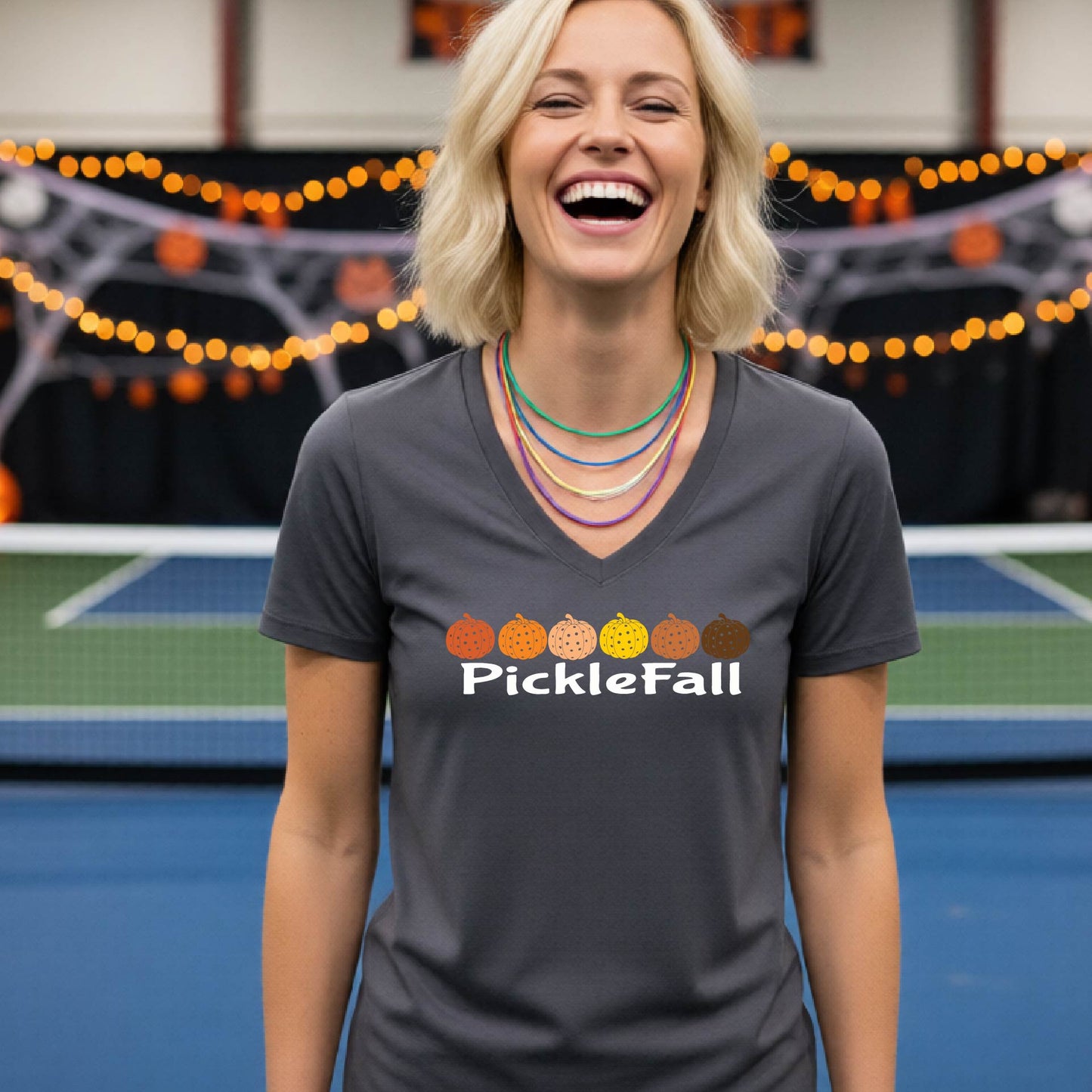 Womens Halloween Pickleball Shirt Funny Pickleball T-Shirt Spooky Season Shirt Pickleball Gift