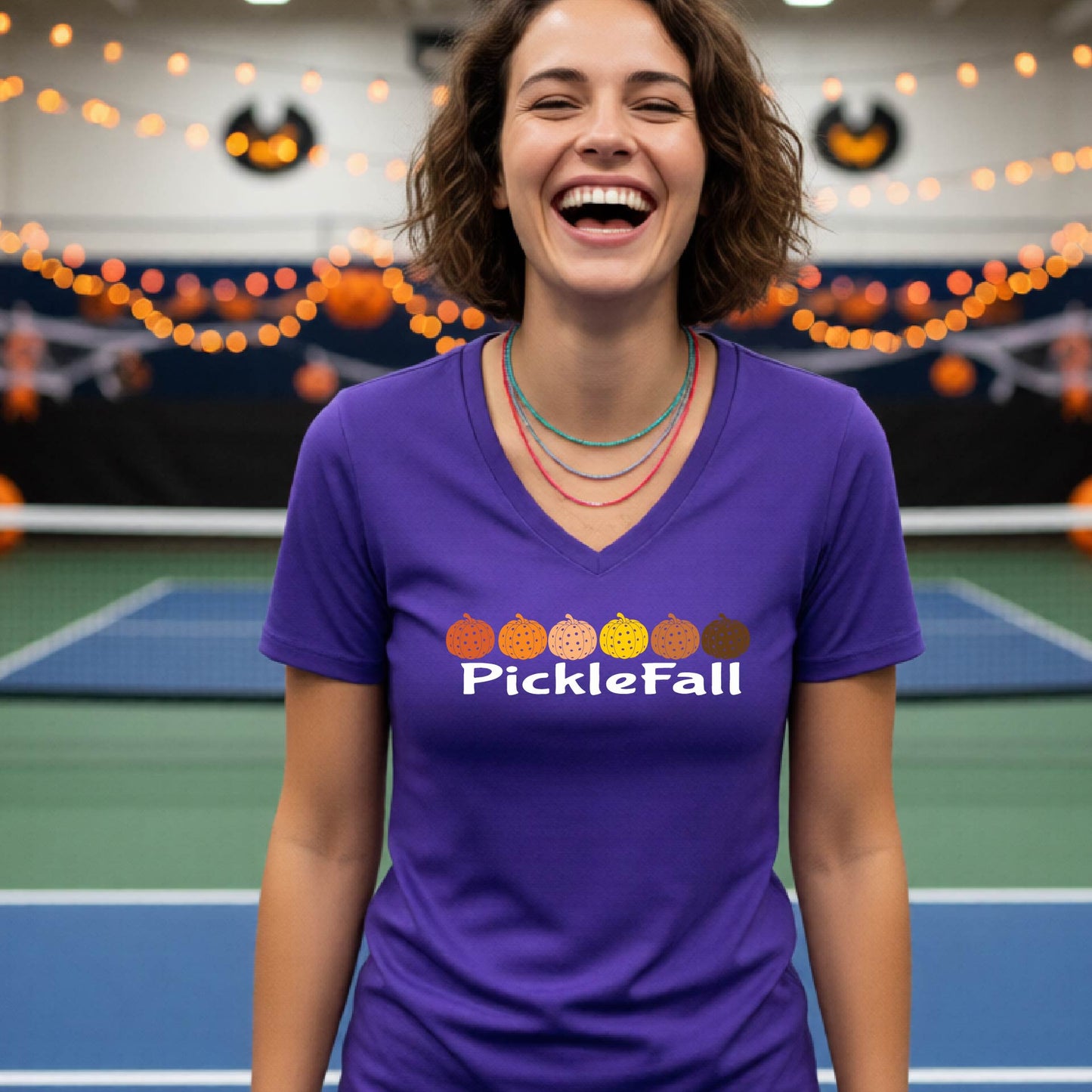 Womens Halloween Pickleball Shirt Funny Pickleball T-Shirt Spooky Season Shirt Pickleball Gift