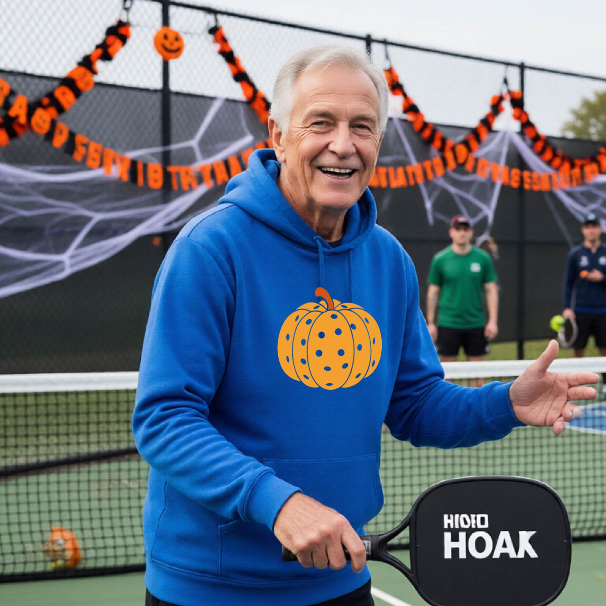 Halloween Unisex Pickleball Hoodie Funny Spooky Season Sweatshirt Pickleball Pullover Apparel