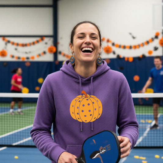 Womens Halloween Pickleball Hoodie Spooky Season Sweatshirt Pickleball Clothing Pullover