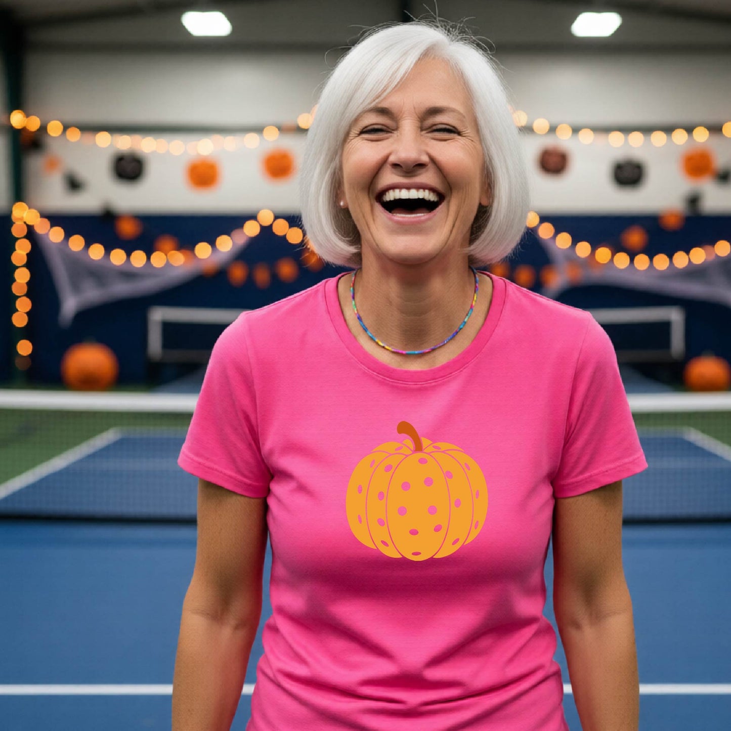 Pickleball Womens Halloween Shirt Funny Moisture-Wicking Short-Sleeve T-Shirt Spooky Season Pickleball Apparel Gift for Players
