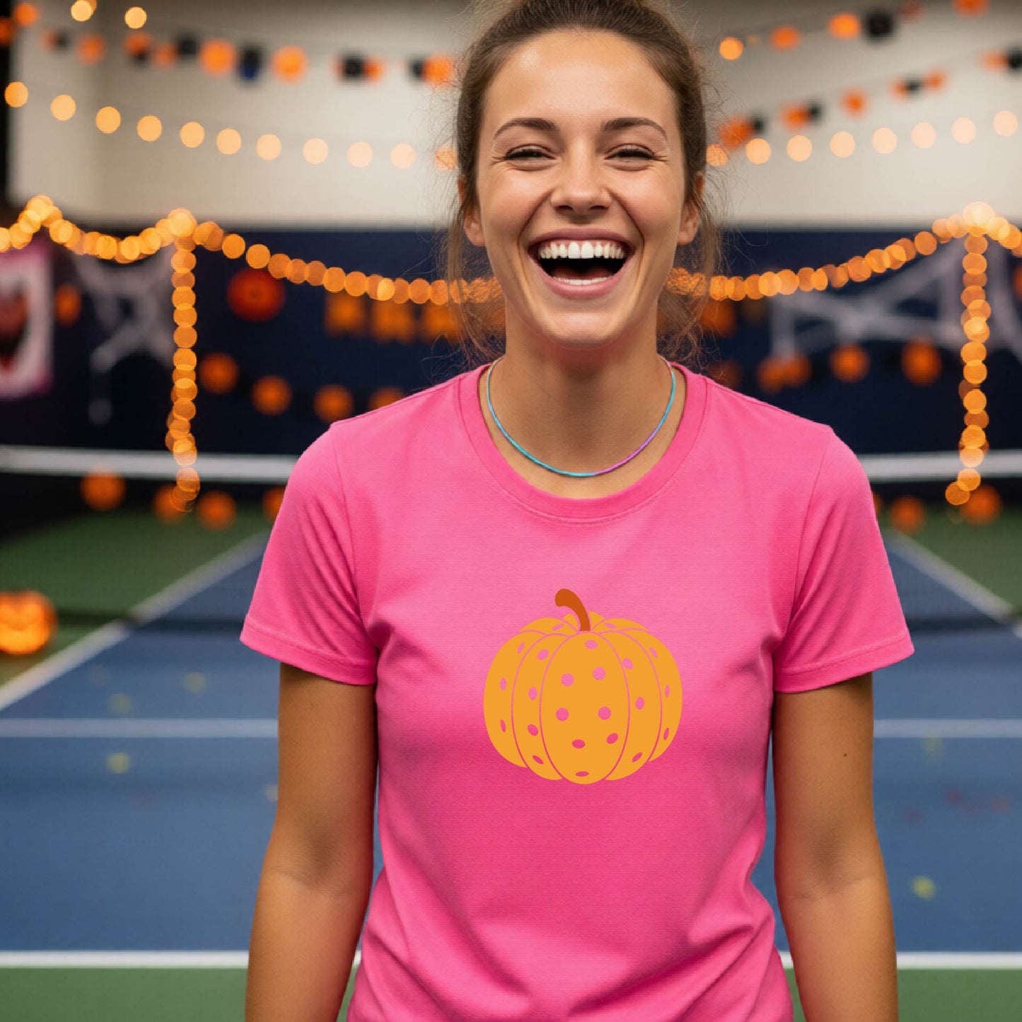 Pickleball Womens Halloween Shirt Funny Moisture-Wicking Short-Sleeve T-Shirt Spooky Season Pickleball Apparel Gift for Players