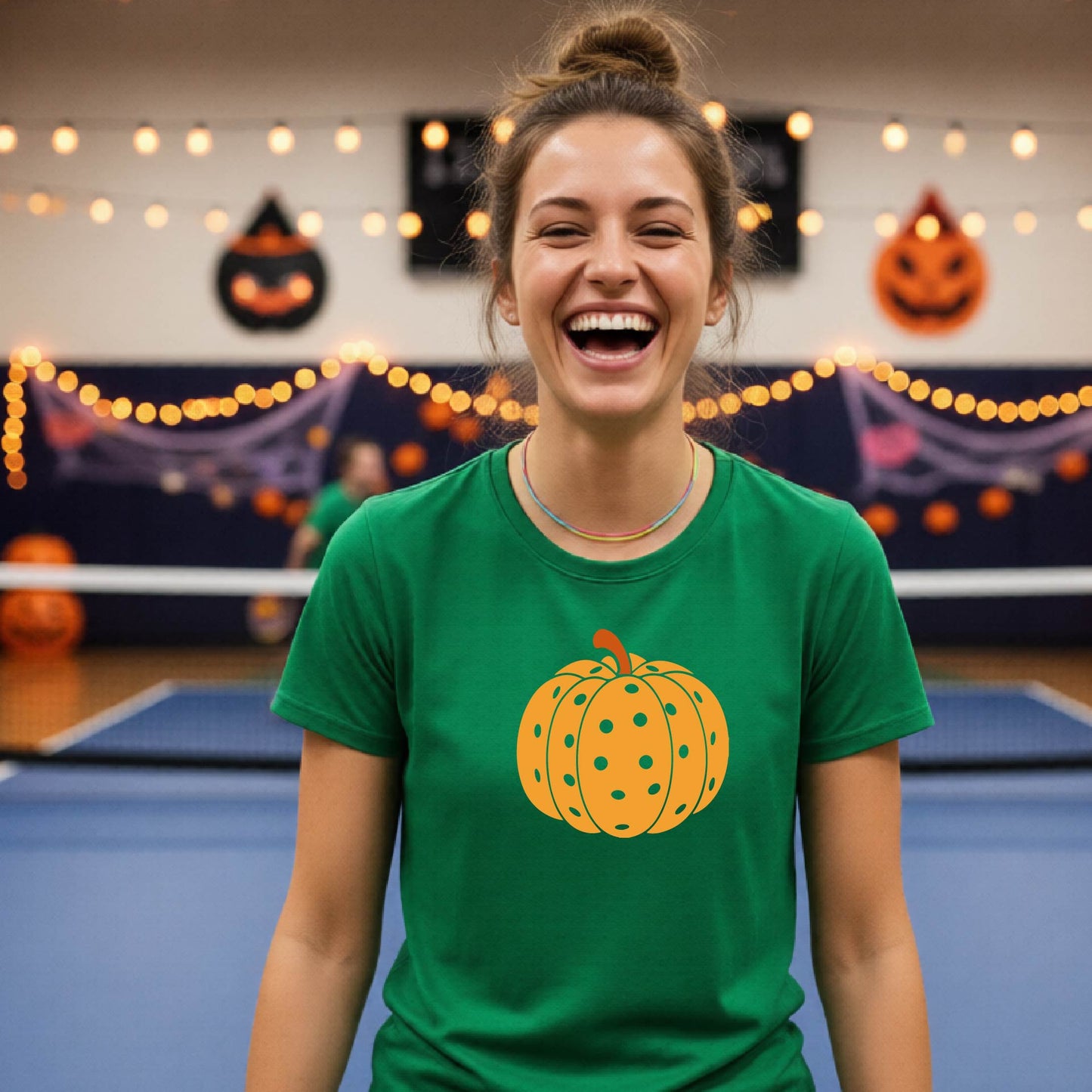 Pickleball Womens Halloween Shirt Funny Moisture-Wicking Short-Sleeve T-Shirt Spooky Season Pickleball Apparel Gift for Players