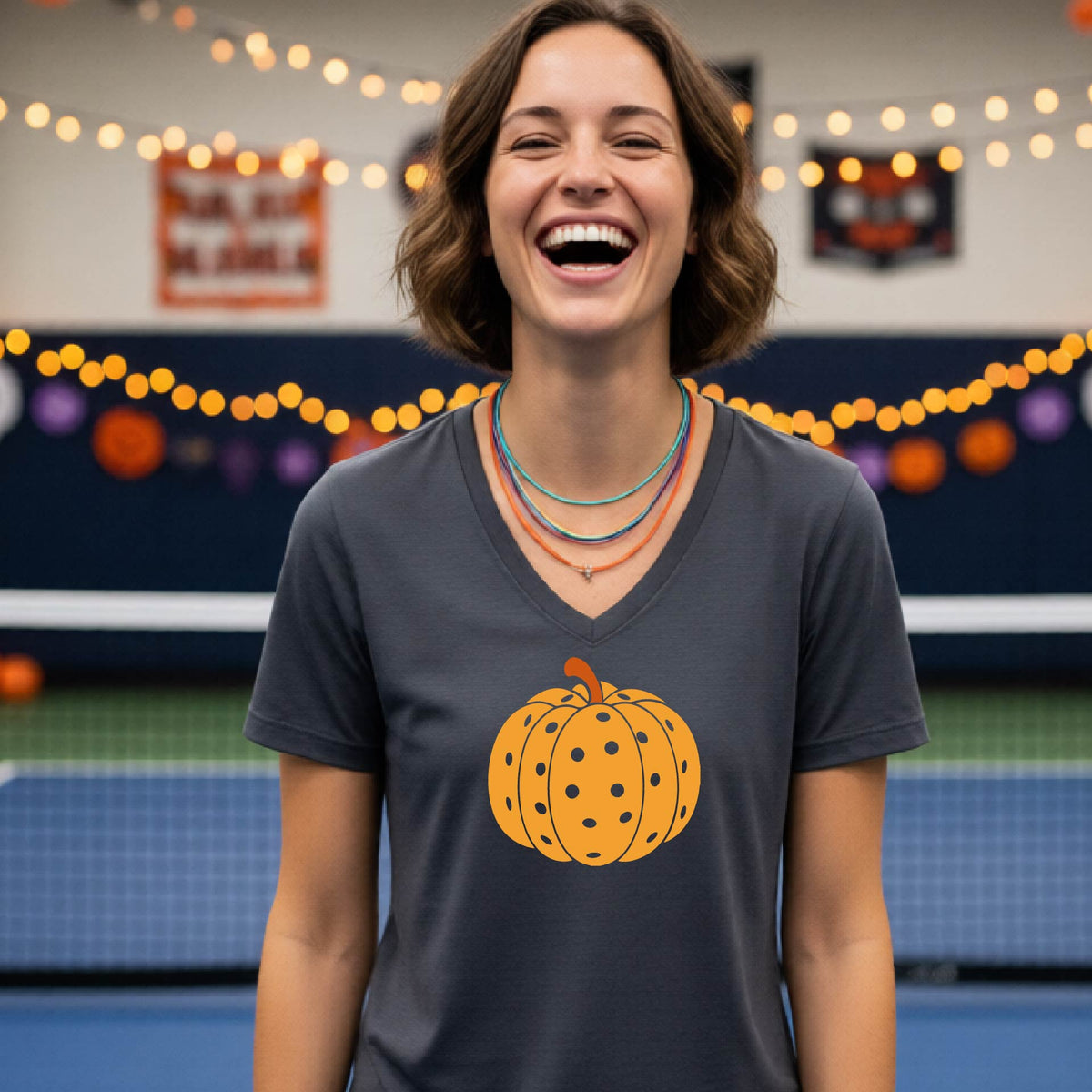 Pickleball Womens Halloween Shirt Funny Moisture-Wicking Short-Sleeve T-Shirt Spooky Season Pickleball Apparel Gift for Players