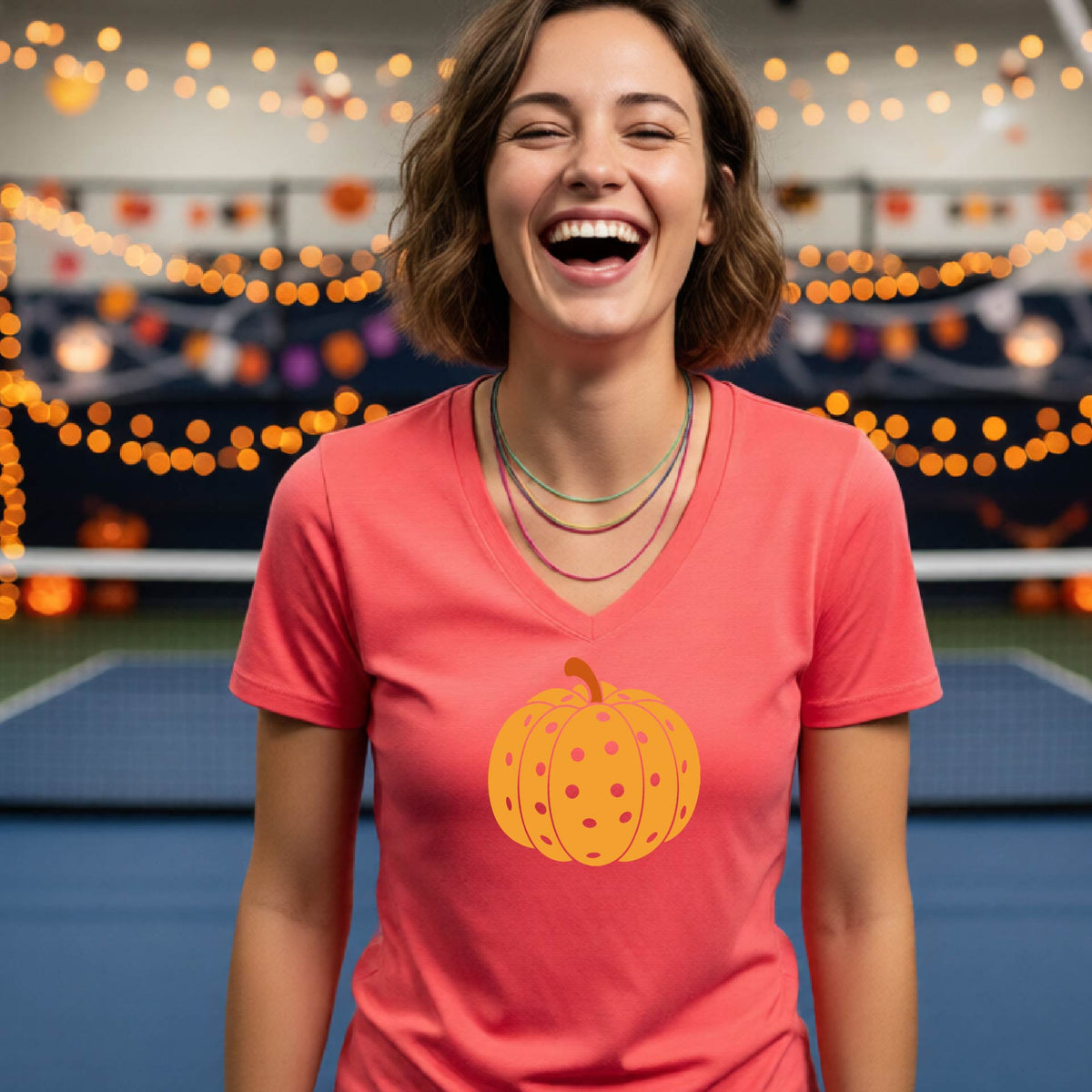Pickleball Womens Halloween Shirt Funny Moisture-Wicking Short-Sleeve T-Shirt Spooky Season Pickleball Apparel Gift for Players