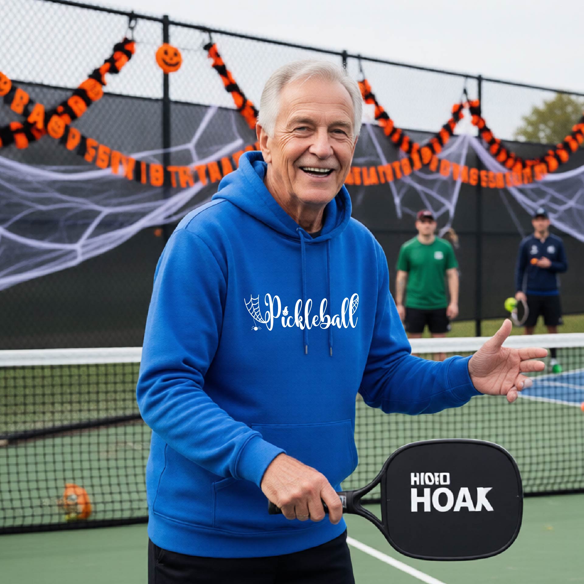 Halloween Unisex Pickleball Hoodie Funny Spooky Season Sweatshirt Pickleball Pullover Apparel