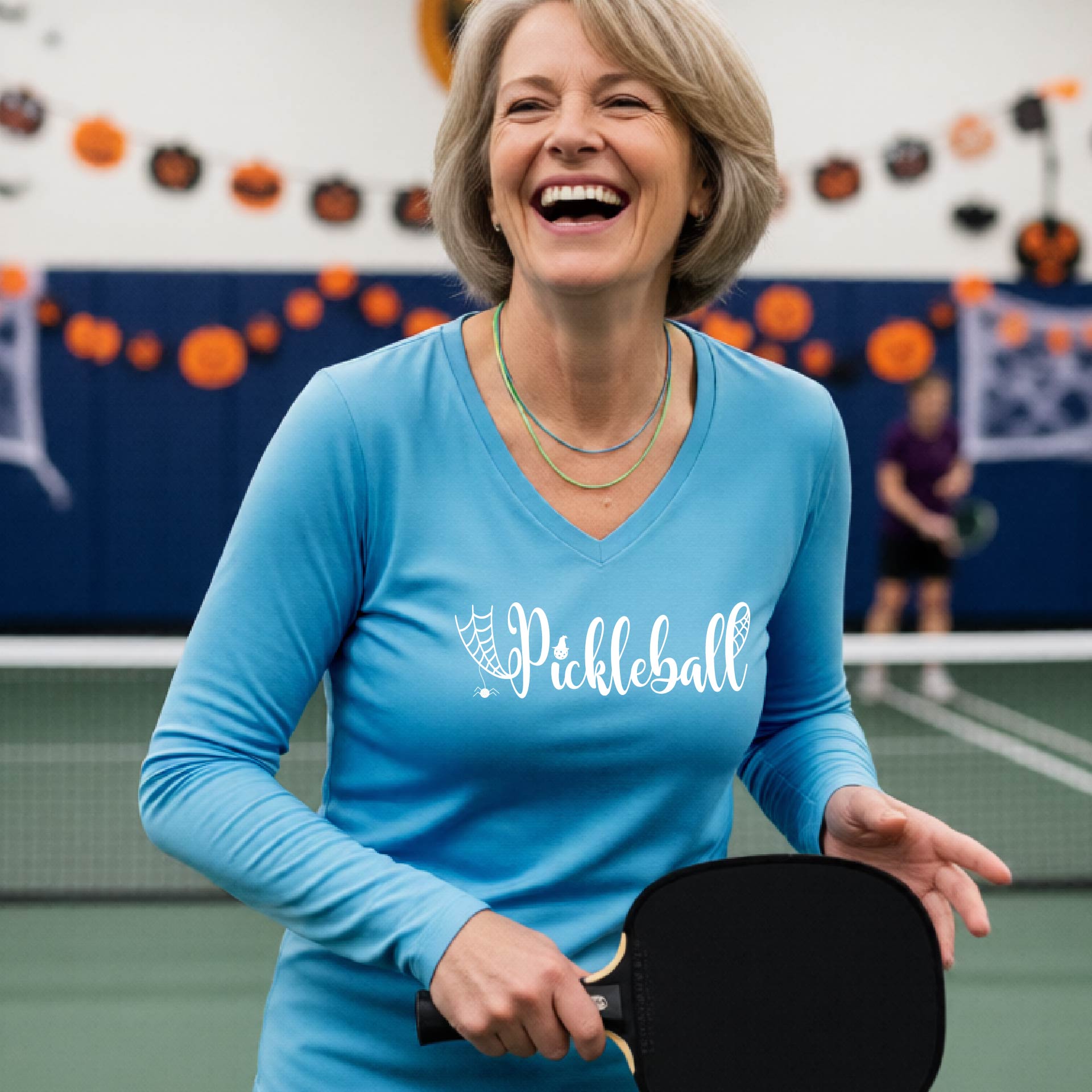 Womens Halloween Pickleball Shirt Funny Pickleball T-Shirt Spooky Season Shirt Pickleball Gift