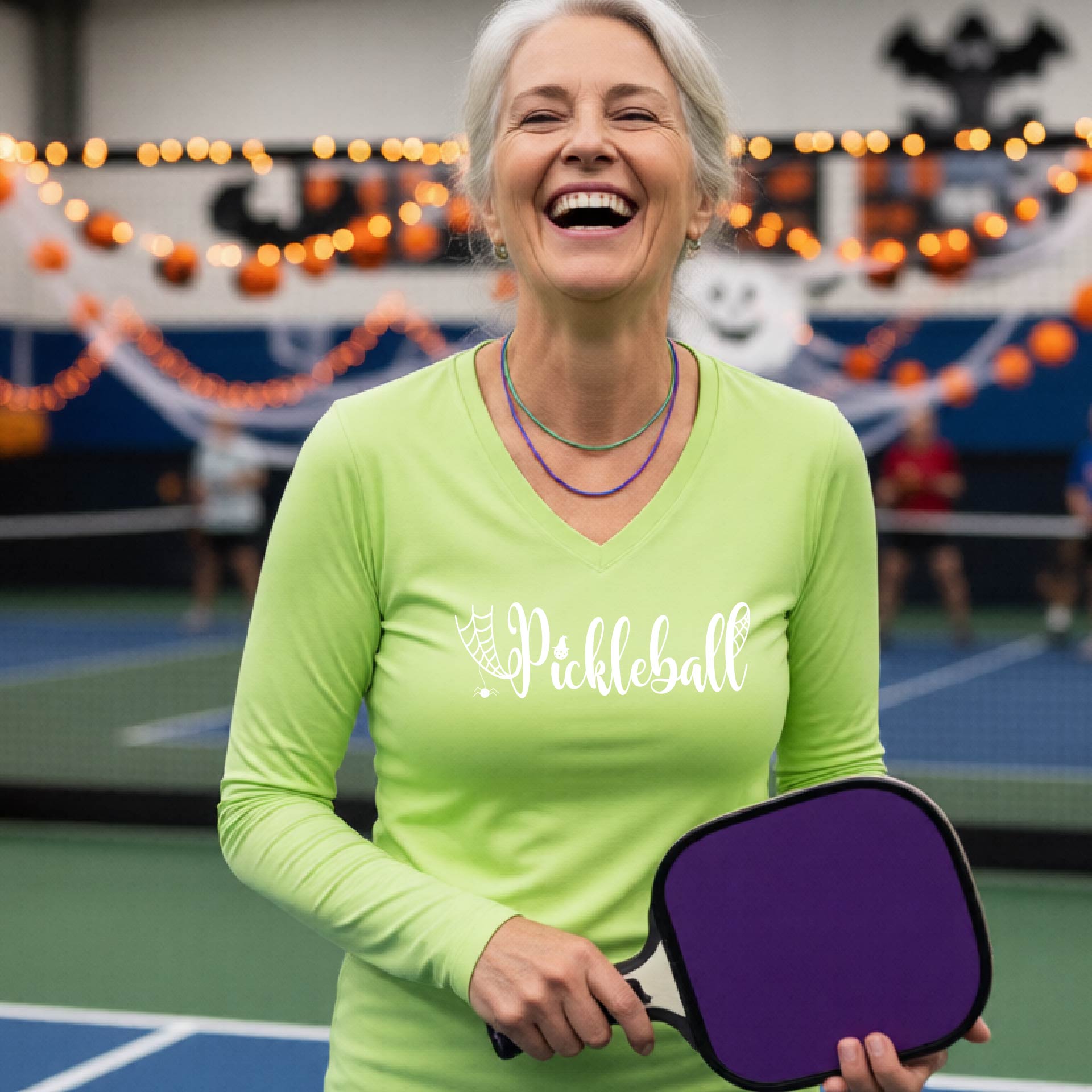 Womens Halloween Pickleball Shirt Funny Pickleball T-Shirt Spooky Season Shirt Pickleball Gift