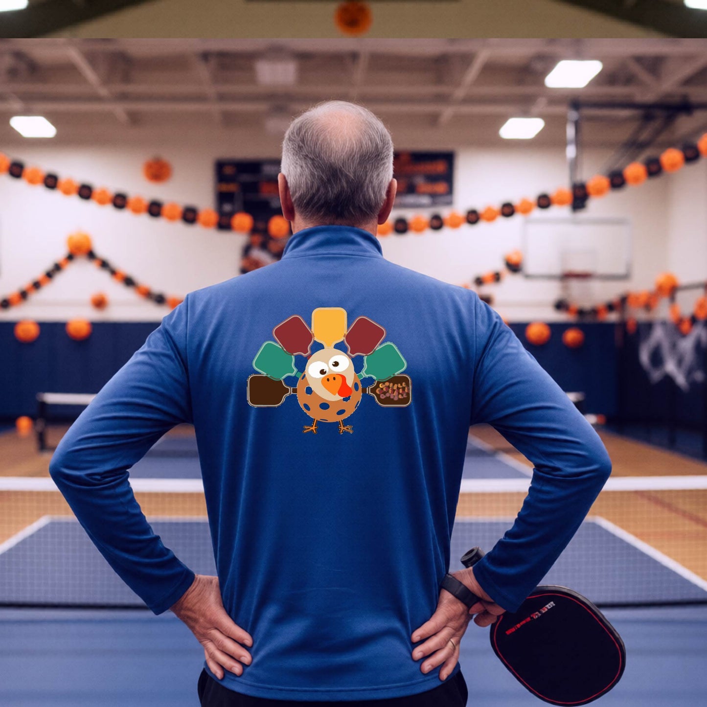 Thanksgiving Mens Quarter-Zip Shirt Funny Holiday Season Pickleball Performance Gift Apparel