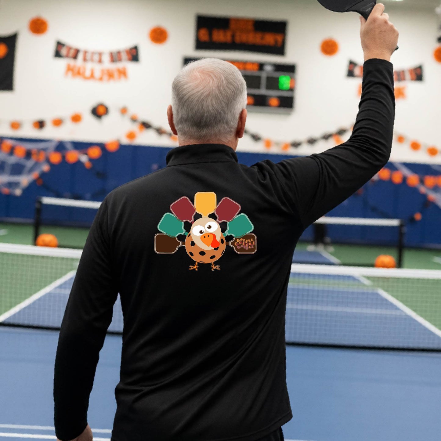 Thanksgiving Mens Quarter-Zip Shirt Funny Holiday Season Pickleball Performance Gift Apparel