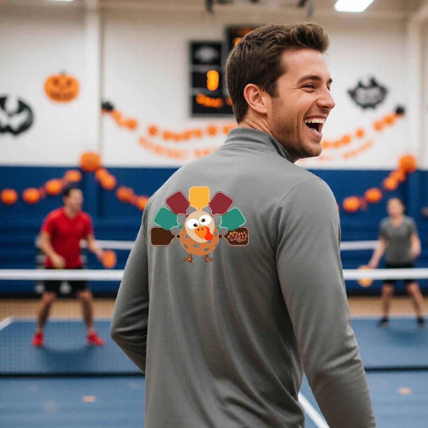Thanksgiving Mens Quarter-Zip Shirt Funny Holiday Season Pickleball Performance Gift Apparel
