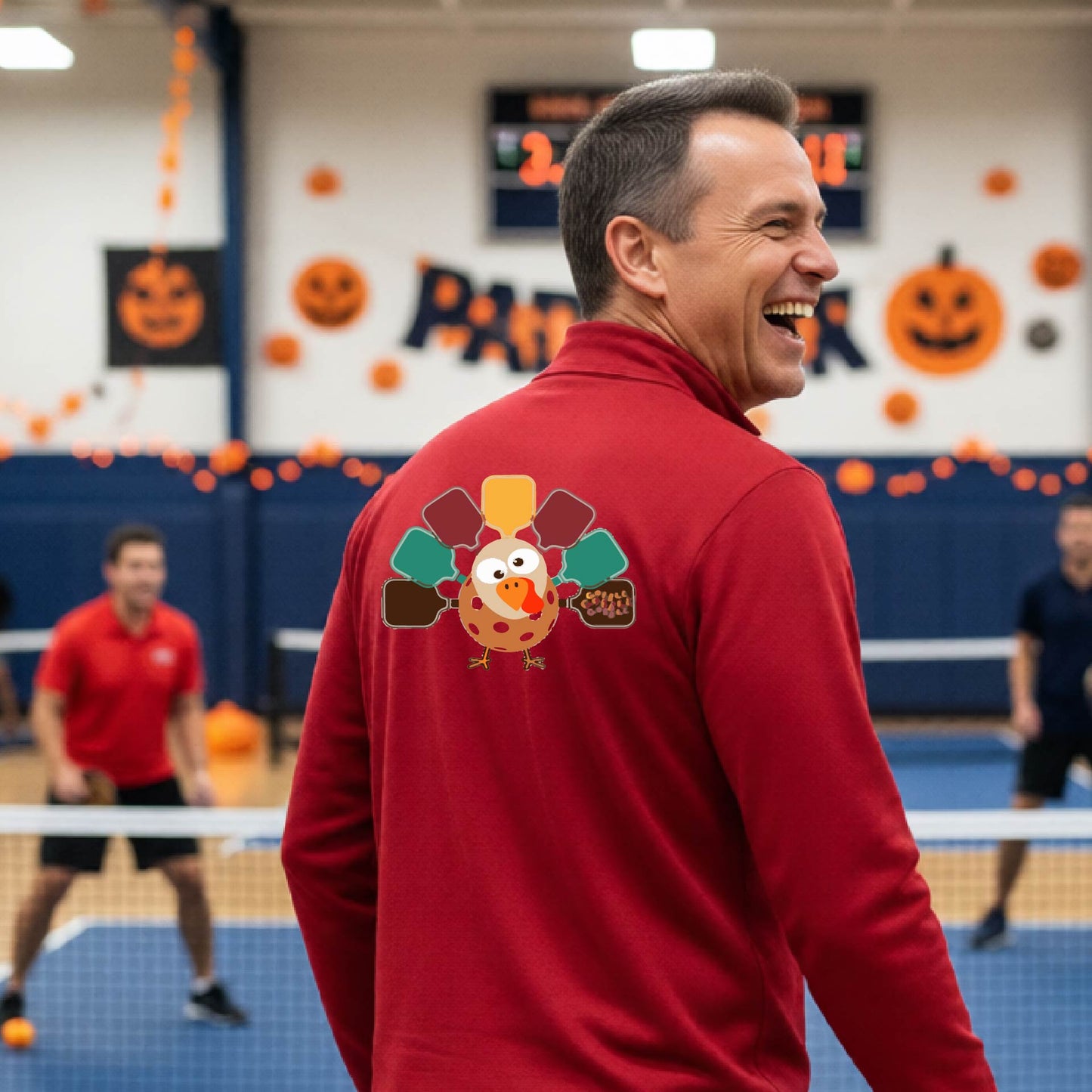 Thanksgiving Mens Quarter-Zip Shirt Funny Holiday Season Pickleball Performance Gift Apparel