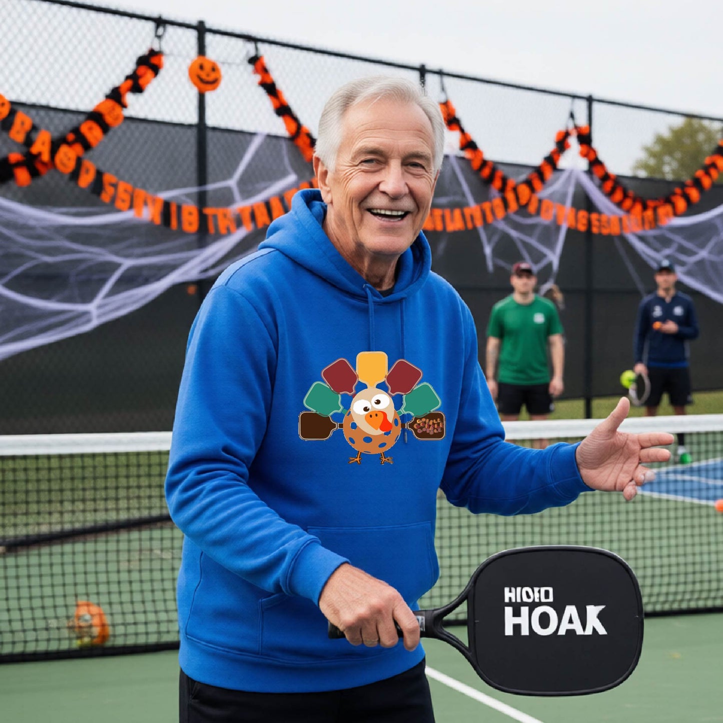 Thanksgiving Unisex Pickleball Hoodie Funny Spooky Season Sweatshirt Pickleball Pullover Apparel