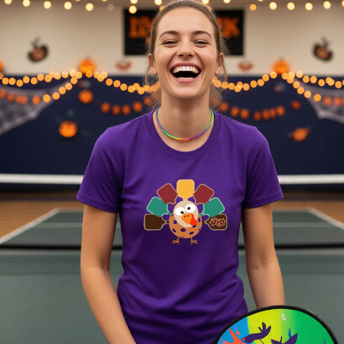 Thanksgiving Shirt for Womens Pickleball Players Funny Pickleball T-Shirt HOliday Season Gift Short-Sleeve