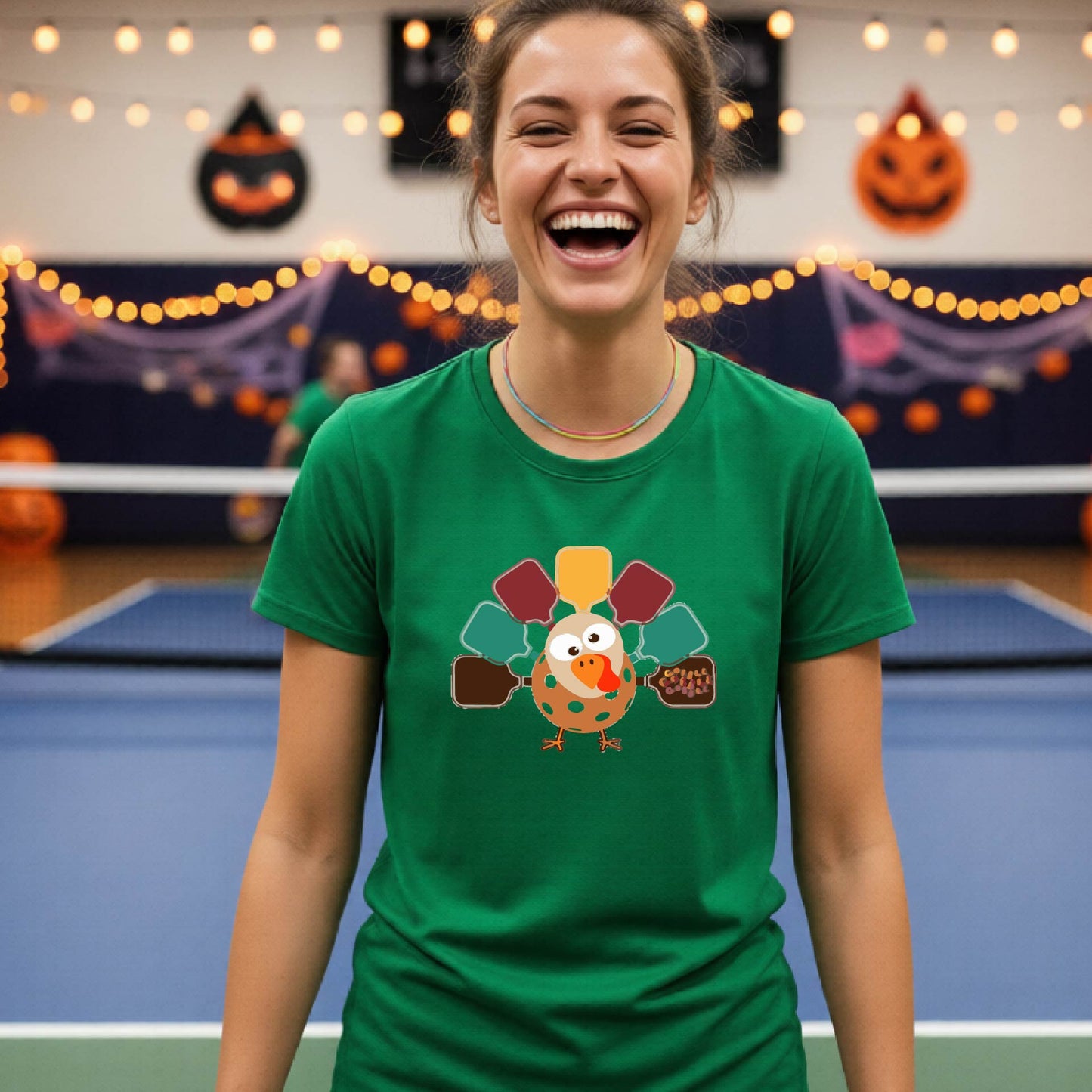 Thanksgiving Shirt for Womens Pickleball Players Funny Pickleball T-Shirt HOliday Season Gift Short-Sleeve